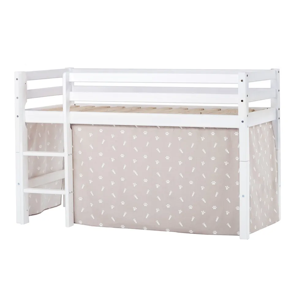 hoppekids-eco-dream-halbhochbett-mit-pets-silver-cloud-bettvorhang image 1