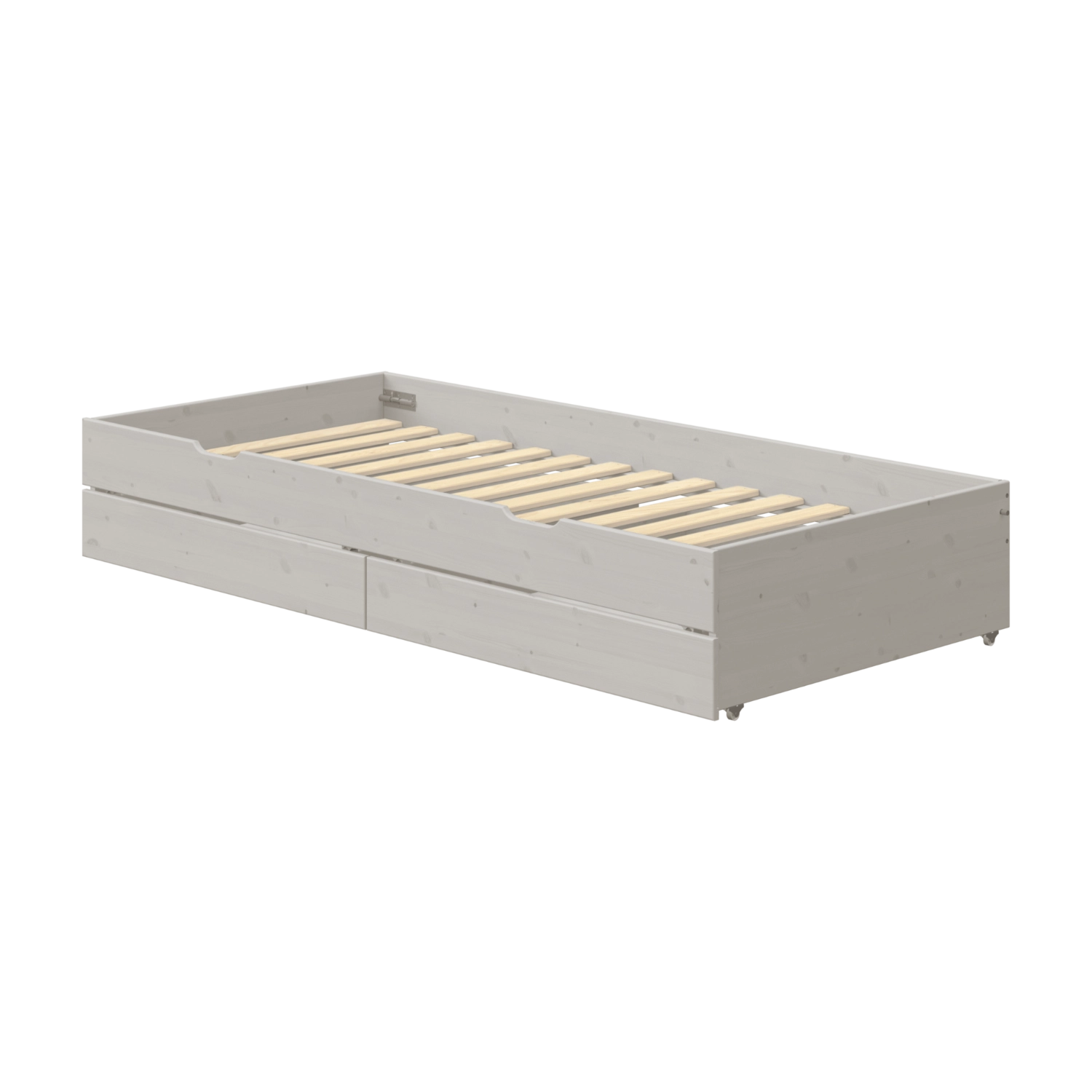 flexa-classic-ausziehbett-90x190-cm-grau-mit-schubladen-und-lattenrost image 1