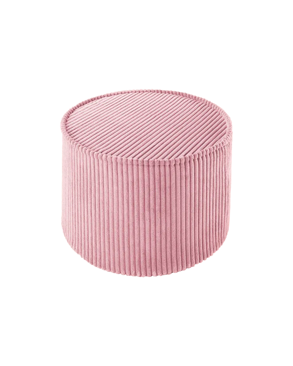wigiwama-pouf-rosa-mousse-kinder-hocker-aus-cord image 1