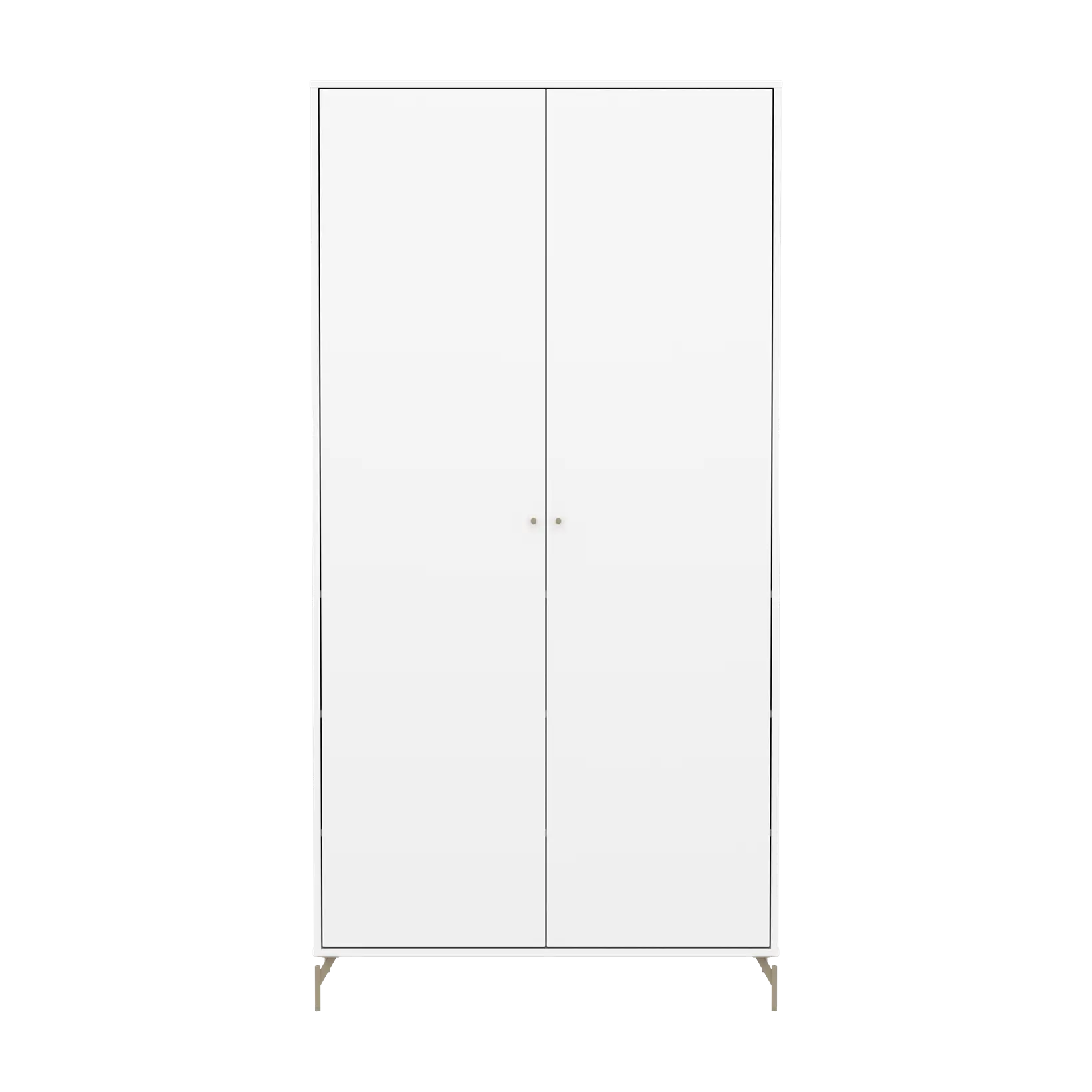 flexa-saga-kleiderschrank-2-t-ren-oat-metallf-e-griffe-wei image 2