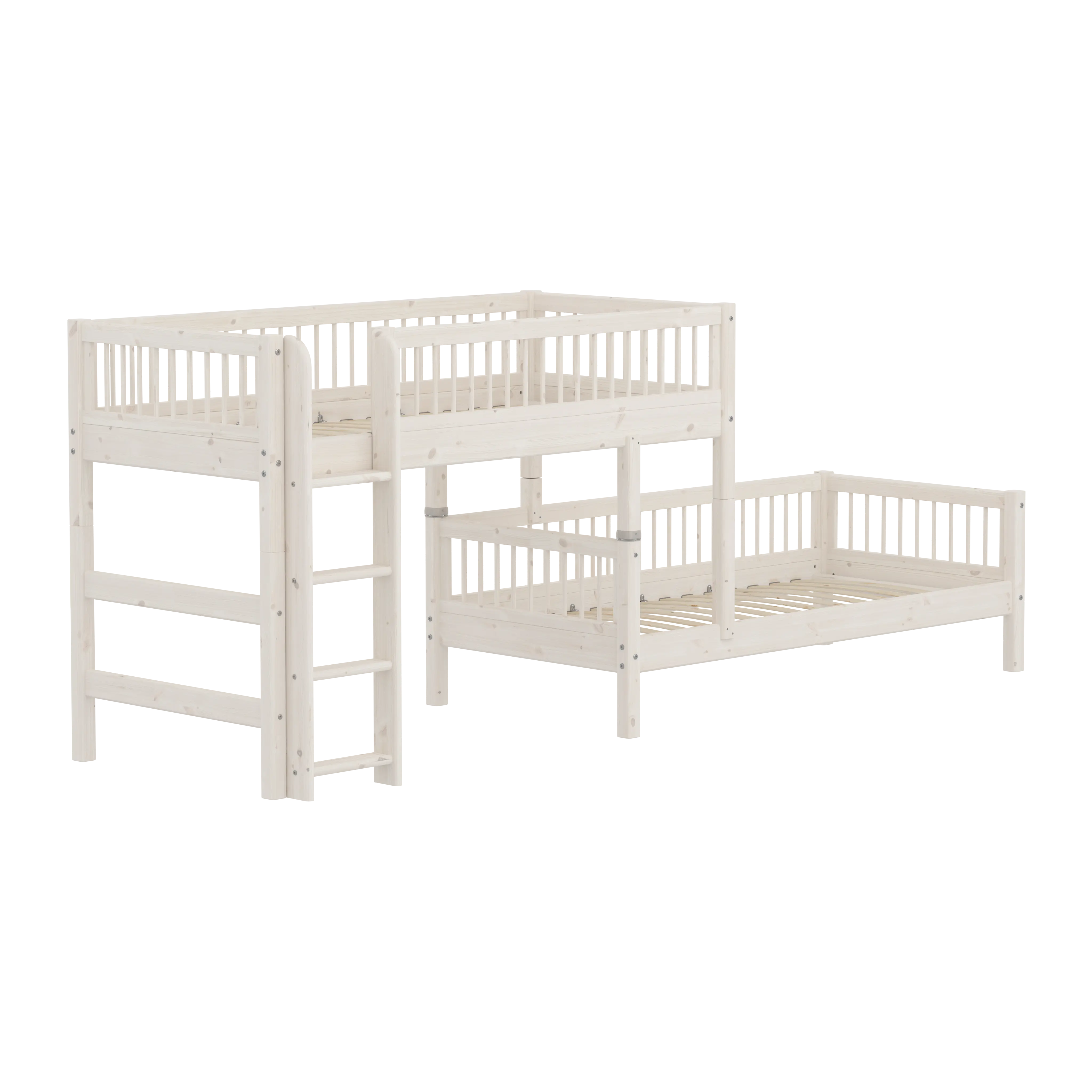 flexa-classic-etagenbett-143-cm-90x200-cm-mit-leiter-und-absturzsicherung-wei image 6