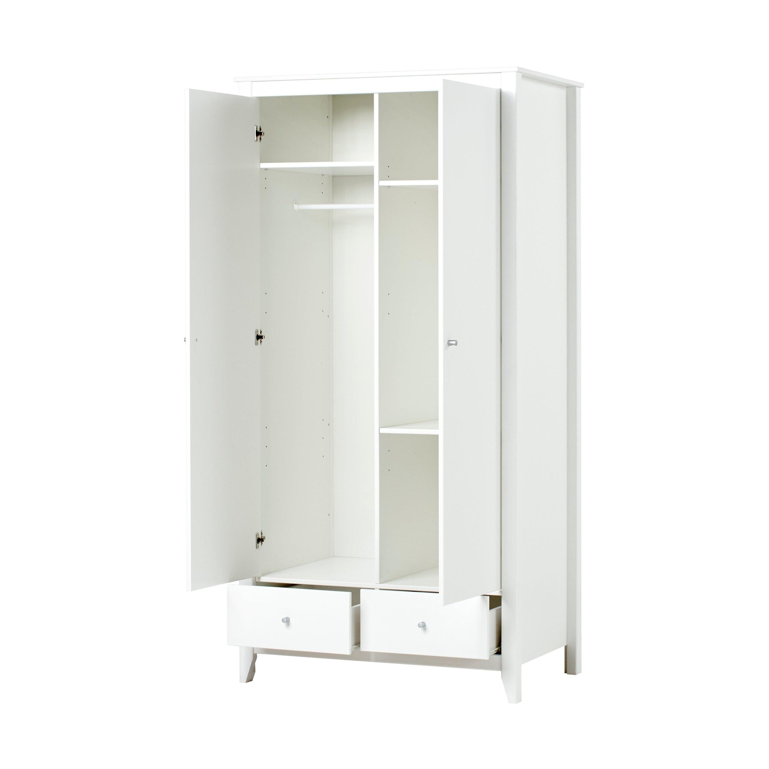 hoppekids-kleiderschrank-mit-2-t-ren-und-2-schubladen-wei image 2