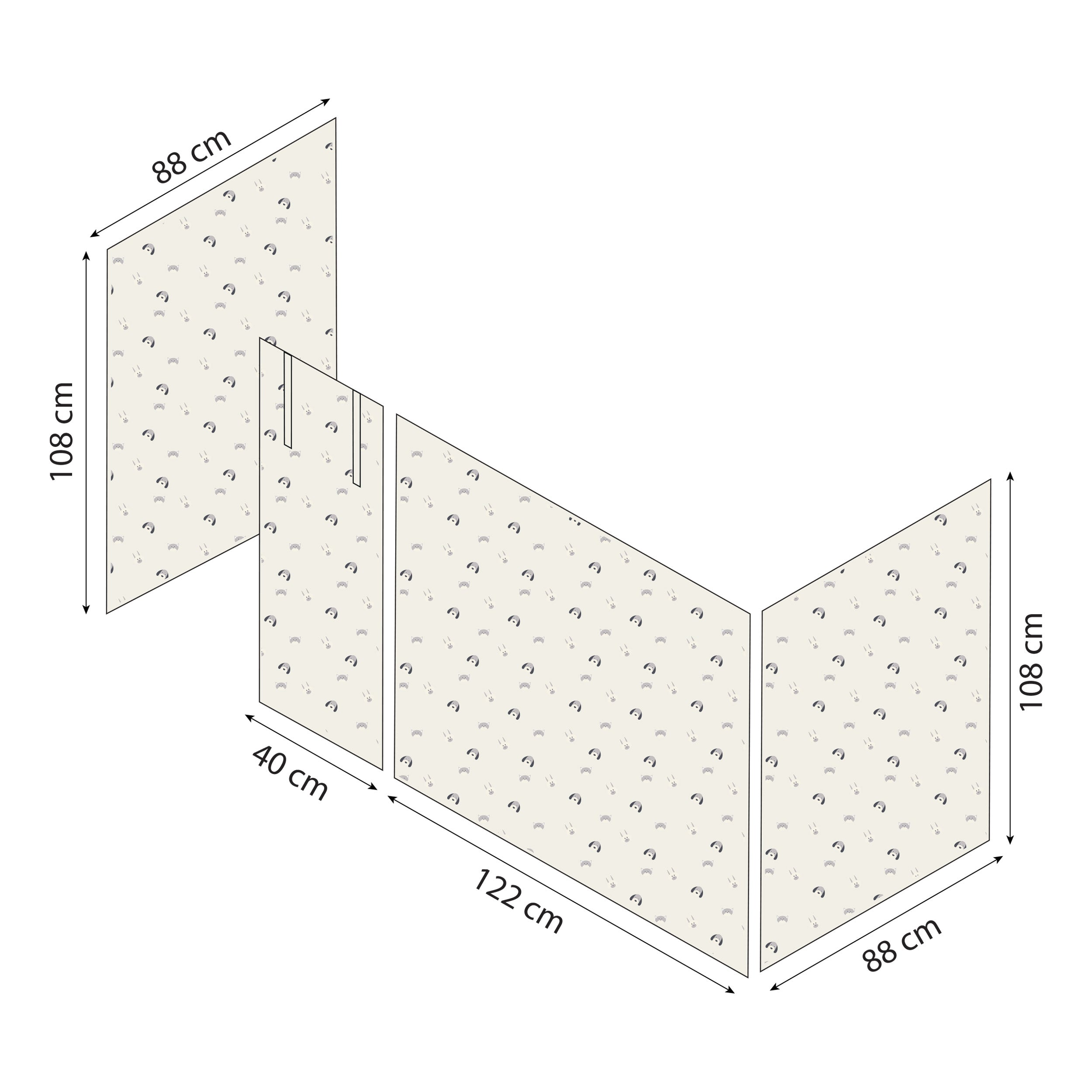 hoppekids-eco-luxury-mittelhohes-bett-90x200-mit-pets-pristine-bettvorhang image 7