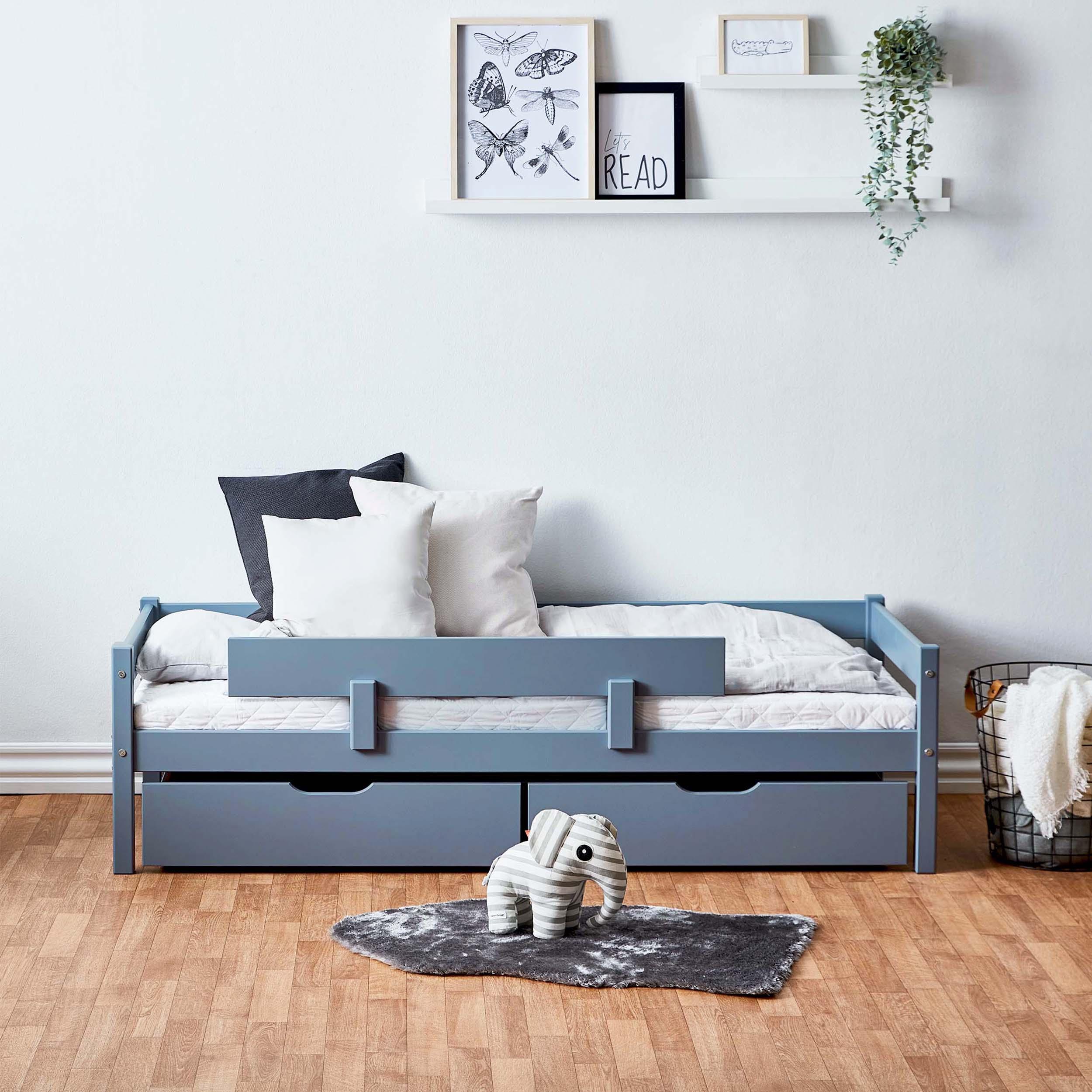 hoppekids-eco-dream-bettpaket-einzelbett-70x160-cm-mit-schubladen-rausfallschutz image 1