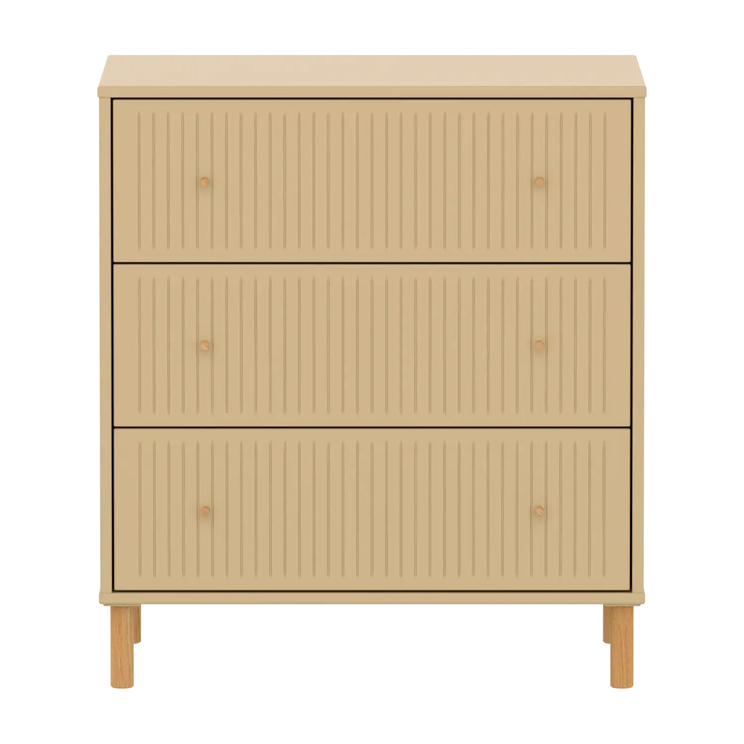 flexa-saga-kommode-3-schubladen-mit-rillen-f-e-griffe-eiche-oat image 2