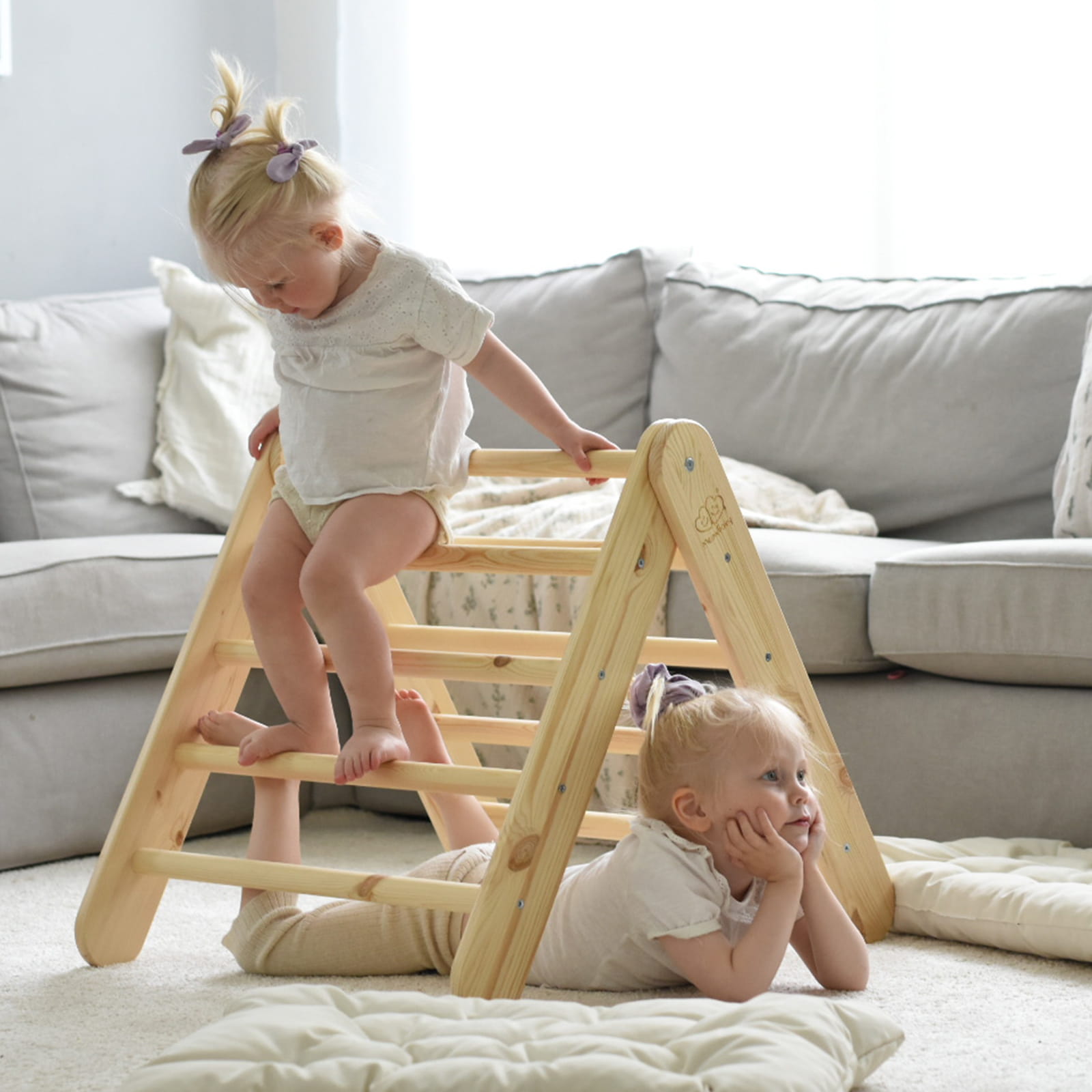 meowbaby-montessori-kletterdreieck-pikler-60x61-cm-holz image 1