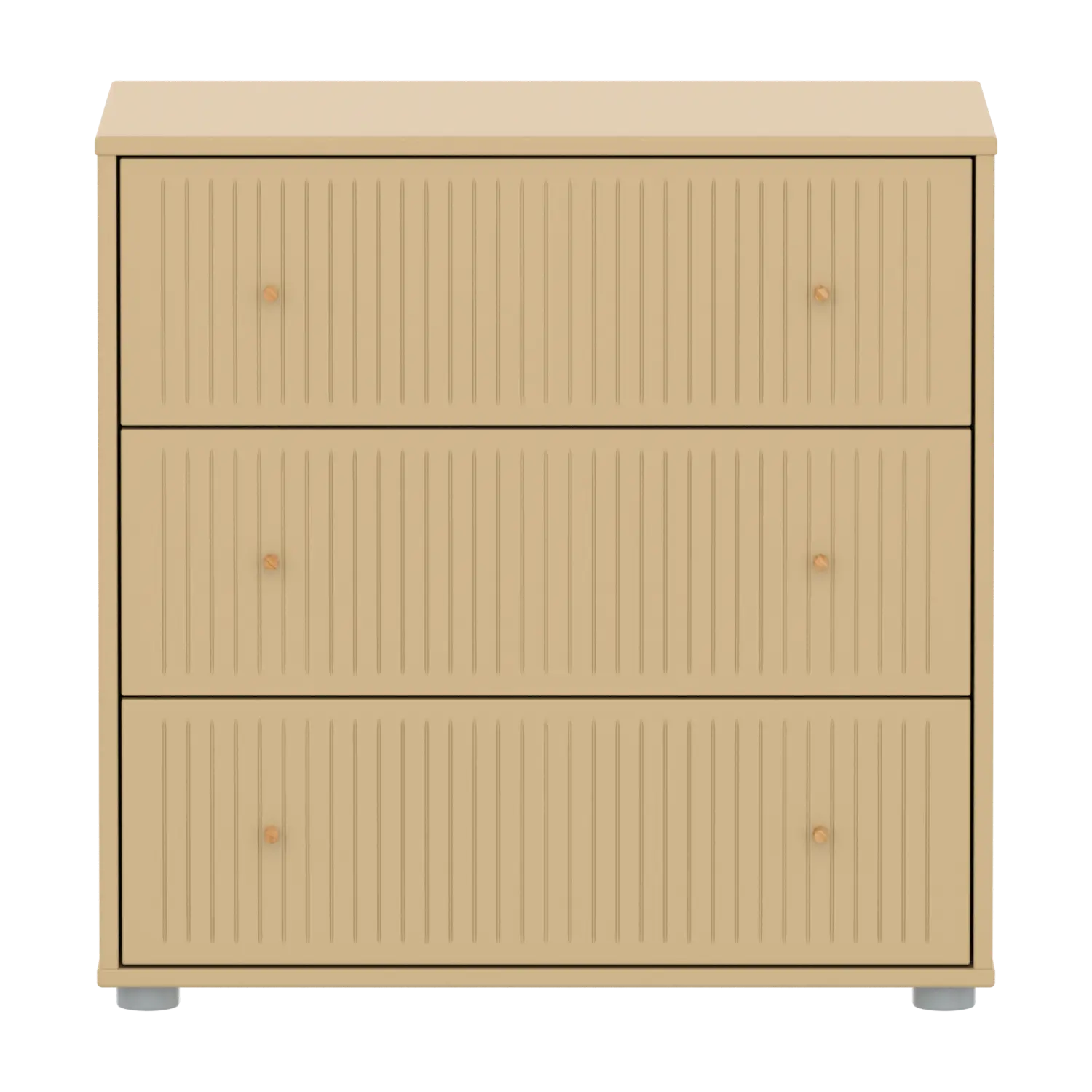 flexa-saga-kommode-3-schubladen-mit-rillen-griffe-eiche-oat image 2