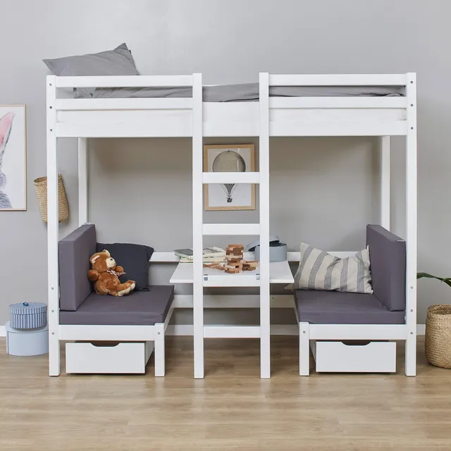 hoppekids-eco-dream-jumbo-bettpaket-mit-matratzen-und-schubladen image 1