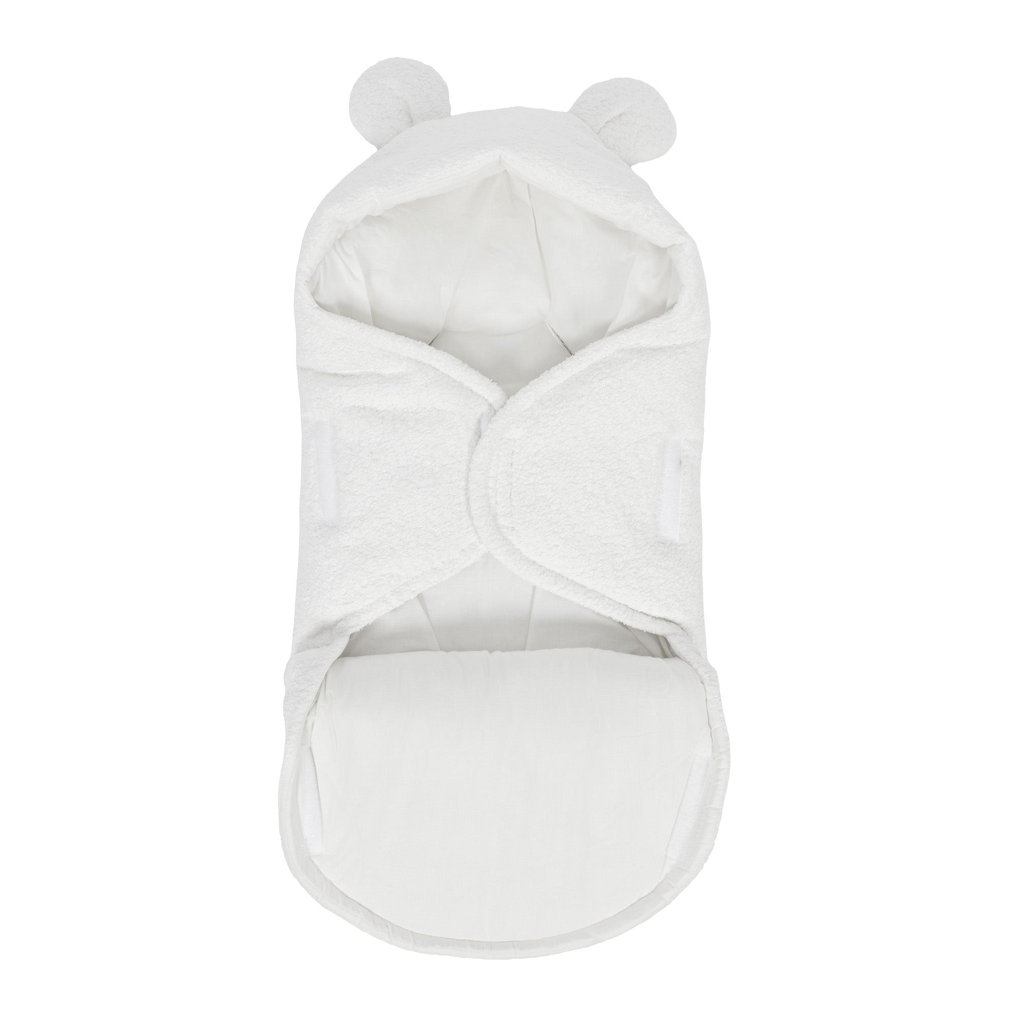 meowbaby-einschlagdecke-mit-teddyohren-boucl-creme-wei-pucktuch image 2