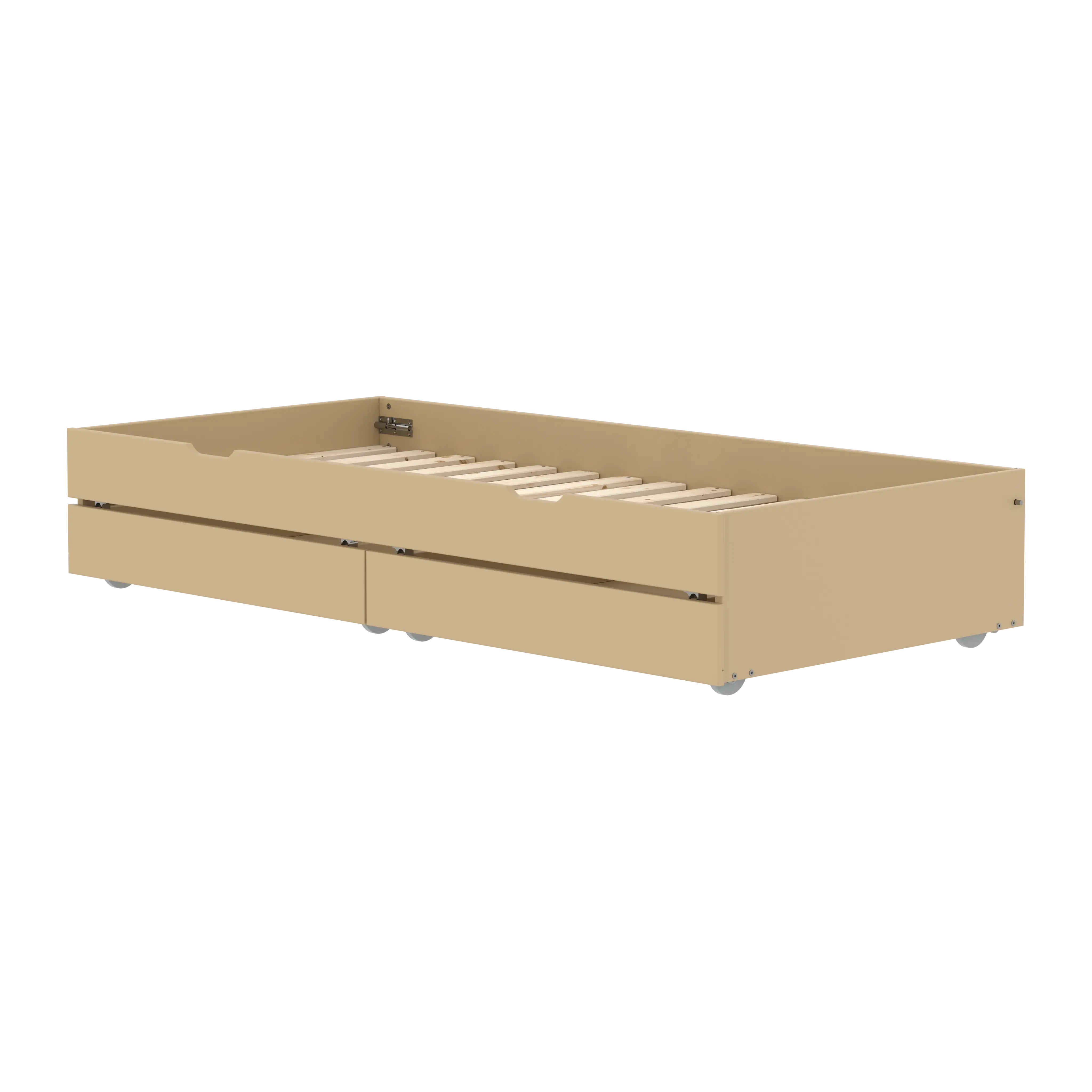 flexa-white-ausziehbett-mit-2-schubladen-90x190-cm-sand image 1