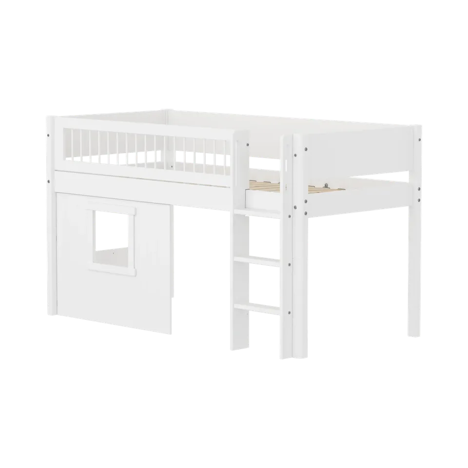 flexa-white-spielbett-120-cm-mit-baumhaus-90x200-cm-wei image 1