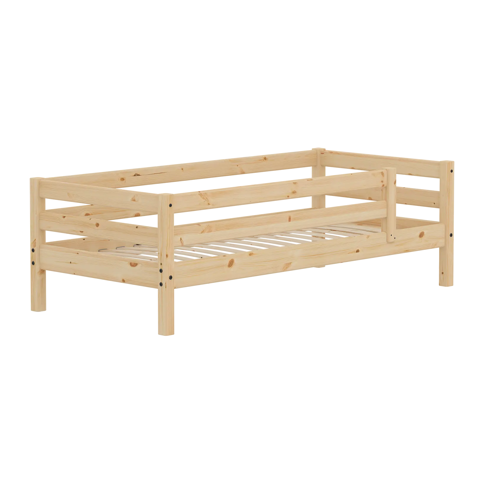 flexa-classic-raw-einzelbett-mit-absturzsicherung-90x200-cm-kiefernholz image 3