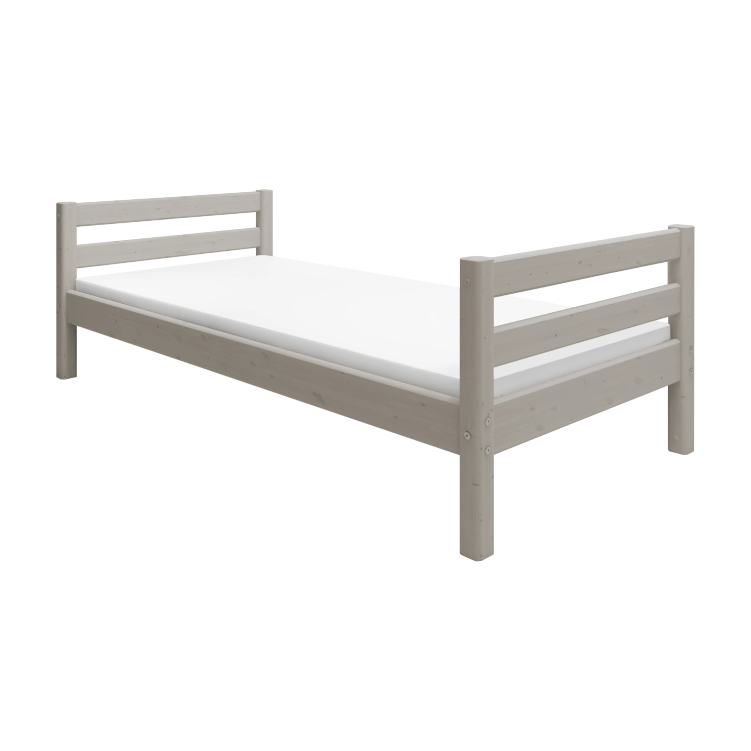 flexa-classic-einzelbett-90x200-cm-grau-mit-lattenrost image 1