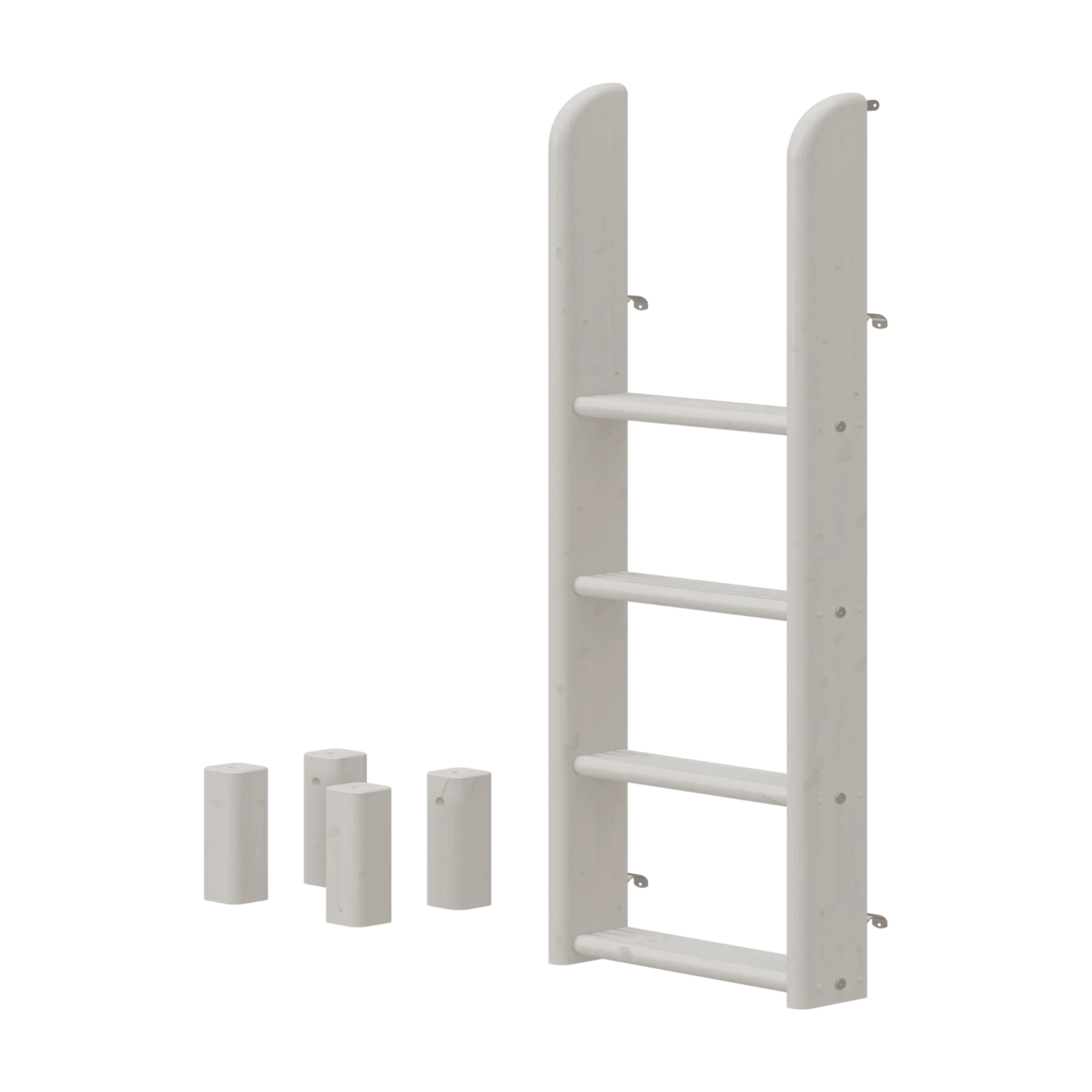 flexa-leiter-und-pfosten-f-r-classic-etagenbett-154-cm-grau-massiv-kiefer image 1