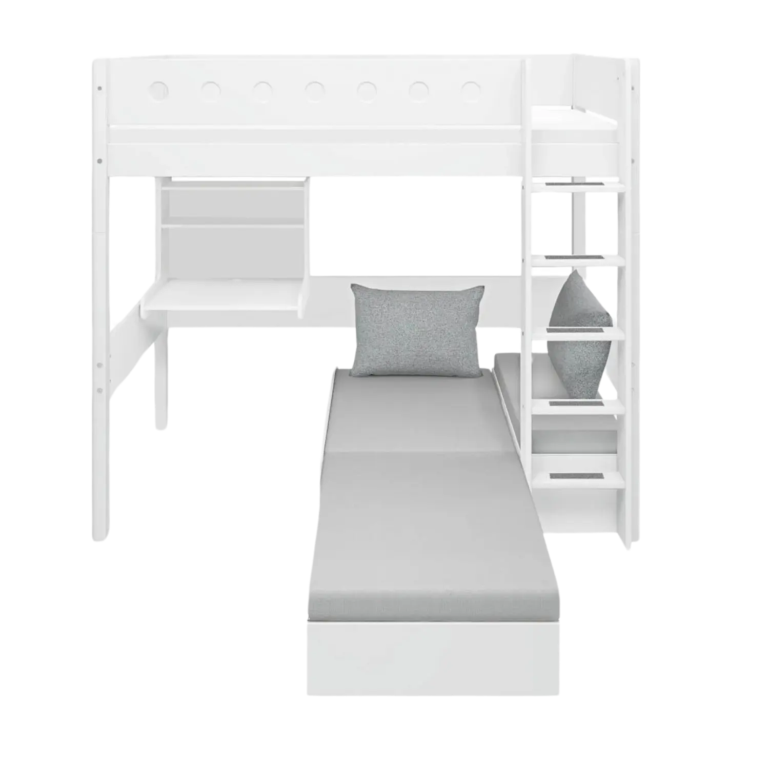 flexa-casa-hochbett-184-cm-90x200-cm-wei-mit-schreibtisch-sofa-und-matratze-bund image 2