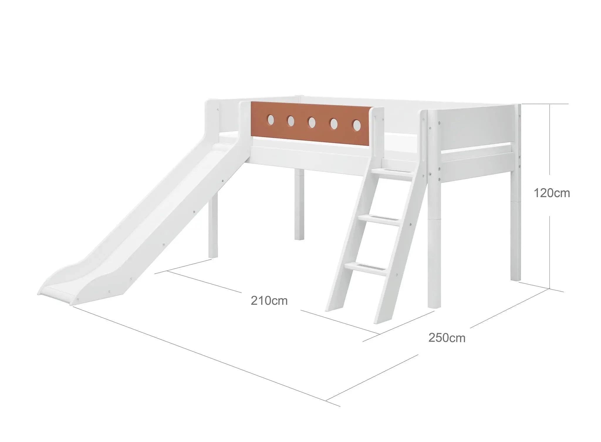 flexa-white-spielbett-120-cm-mit-rutsche-leiter-und-absturzsicherung-90x200-cm-w-3 image 4