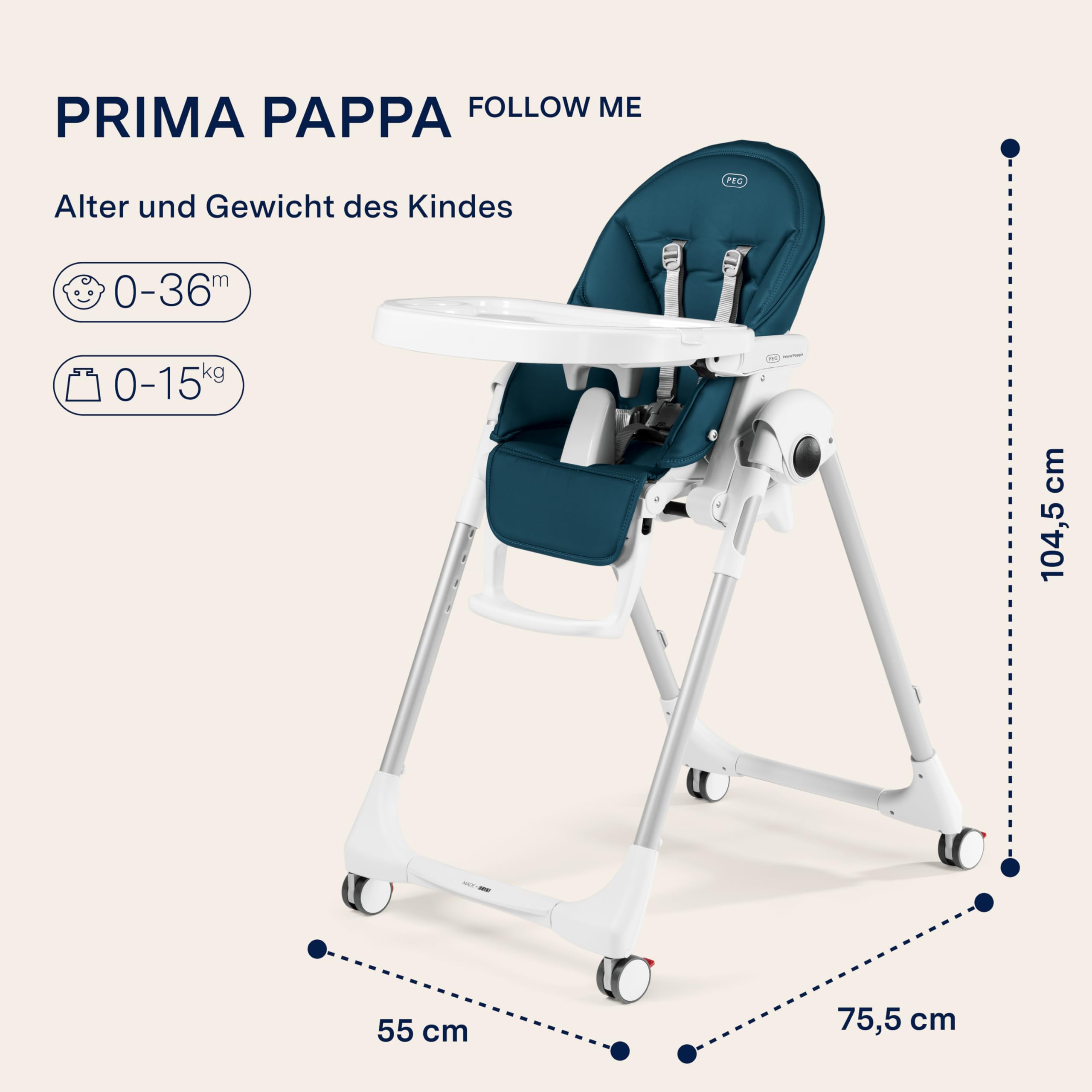 peg-perego-prima-pappa-follow-me-hochstuhl-mit-liegefunktion-petrolio image 2