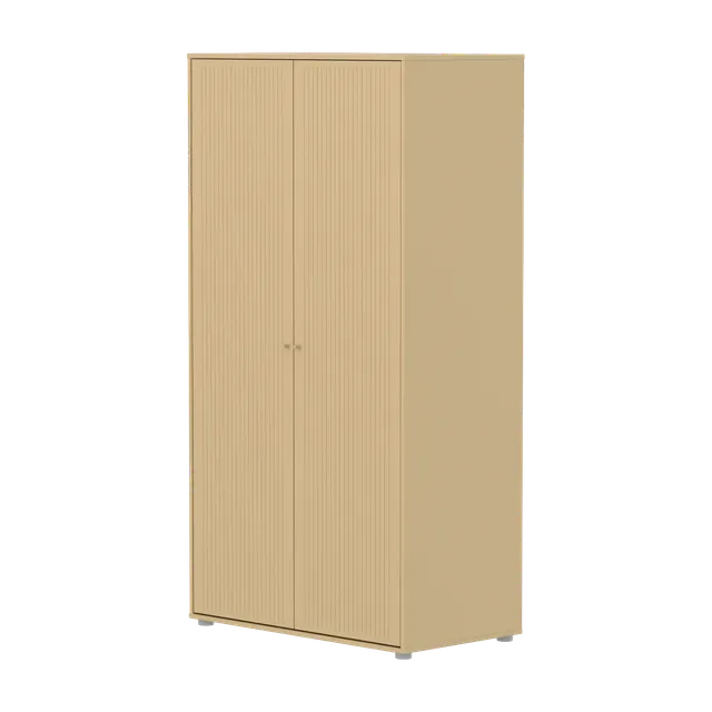 flexa-saga-kleiderschrank-2-t-ren-mit-rillen-und-kleiderstange-oat image 1