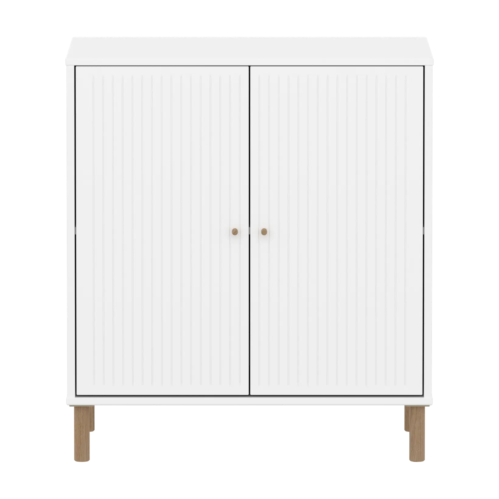 flexa-saga-schrank-2-t-ren-mit-rillen-f-e-und-griffe-in-eiche-wei image 2