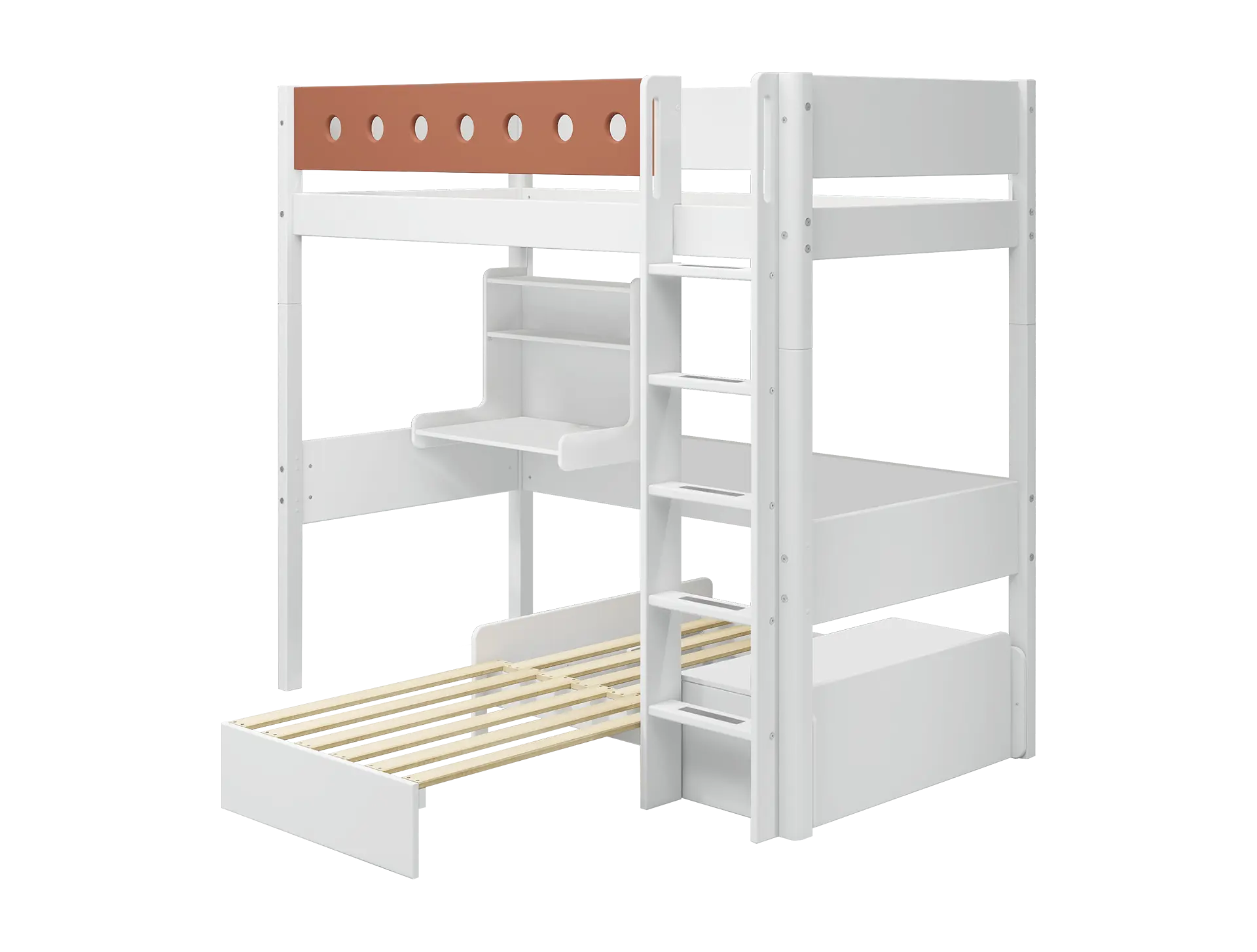 flexa-white-casa-hochbett-184-cm-90x200-cm-wei-mit-schreibtisch-sofa-leiter-und- image 1