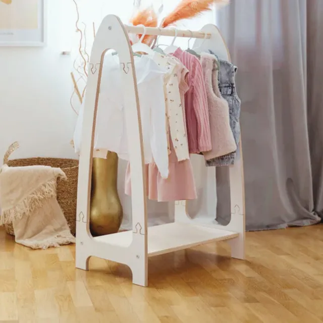 meowbaby-montessori-kleiderst-nder-kinder-kleiderstange-aus-holz image 1