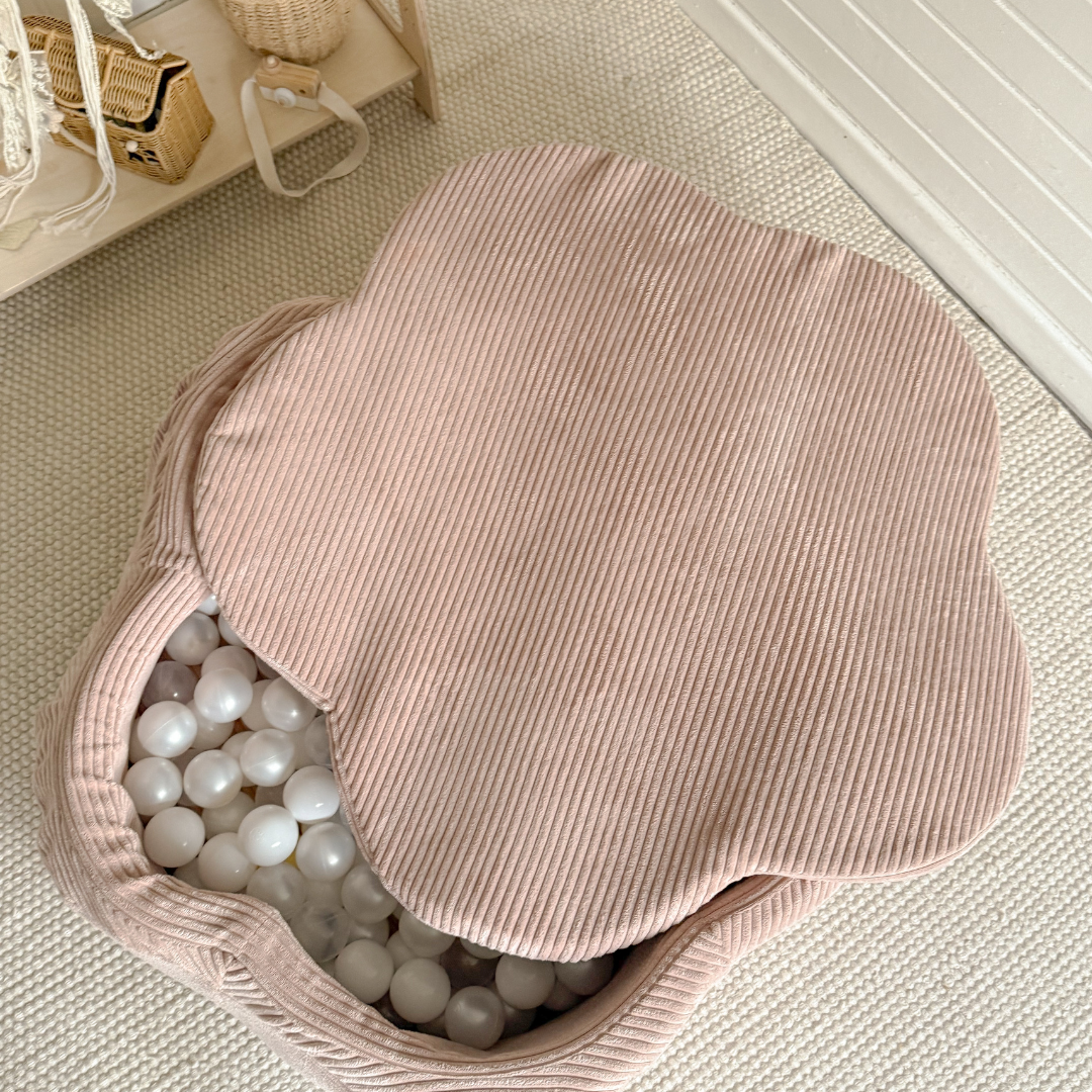 meowbaby-b-llebad-bl-mchen-sthetik-cord-103x30-cm-mit-200-b-llen image 2