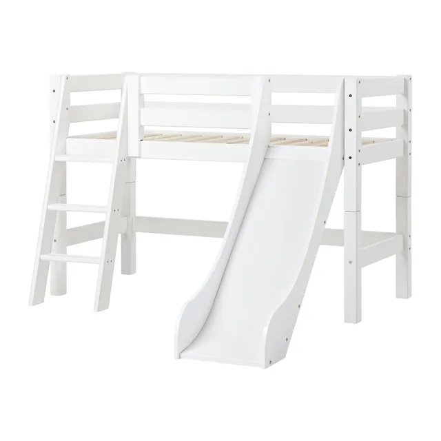 hoppekids-eco-luxury-halbhochbett-mit-rutsche-komplettbett image 1