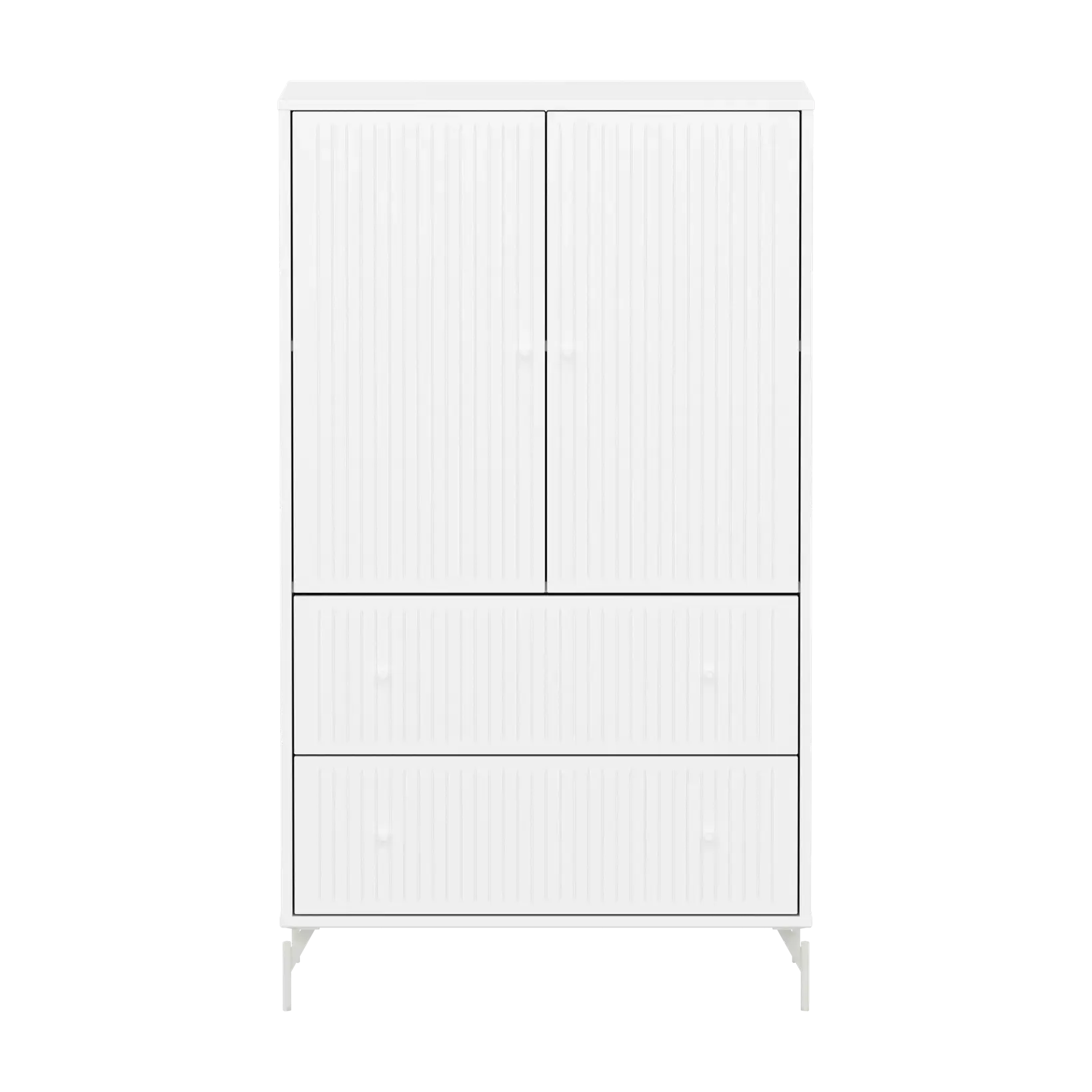 flexa-saga-schrank-2-t-ren-2-schubladen-mit-rillen-wei-2 image 2