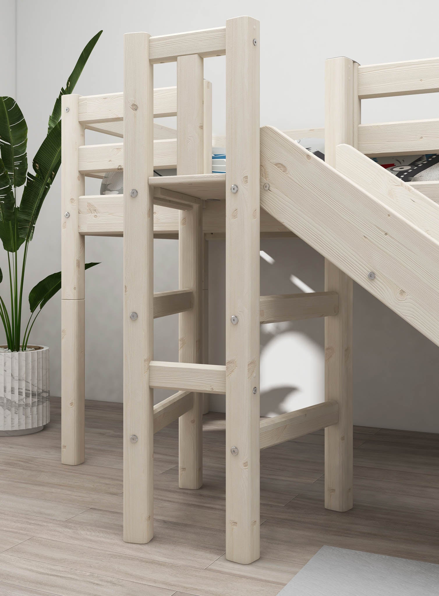 flexa-classic-spielbett-120-cm-mit-rutsche-90x200-cm-wei-bestseller image 3