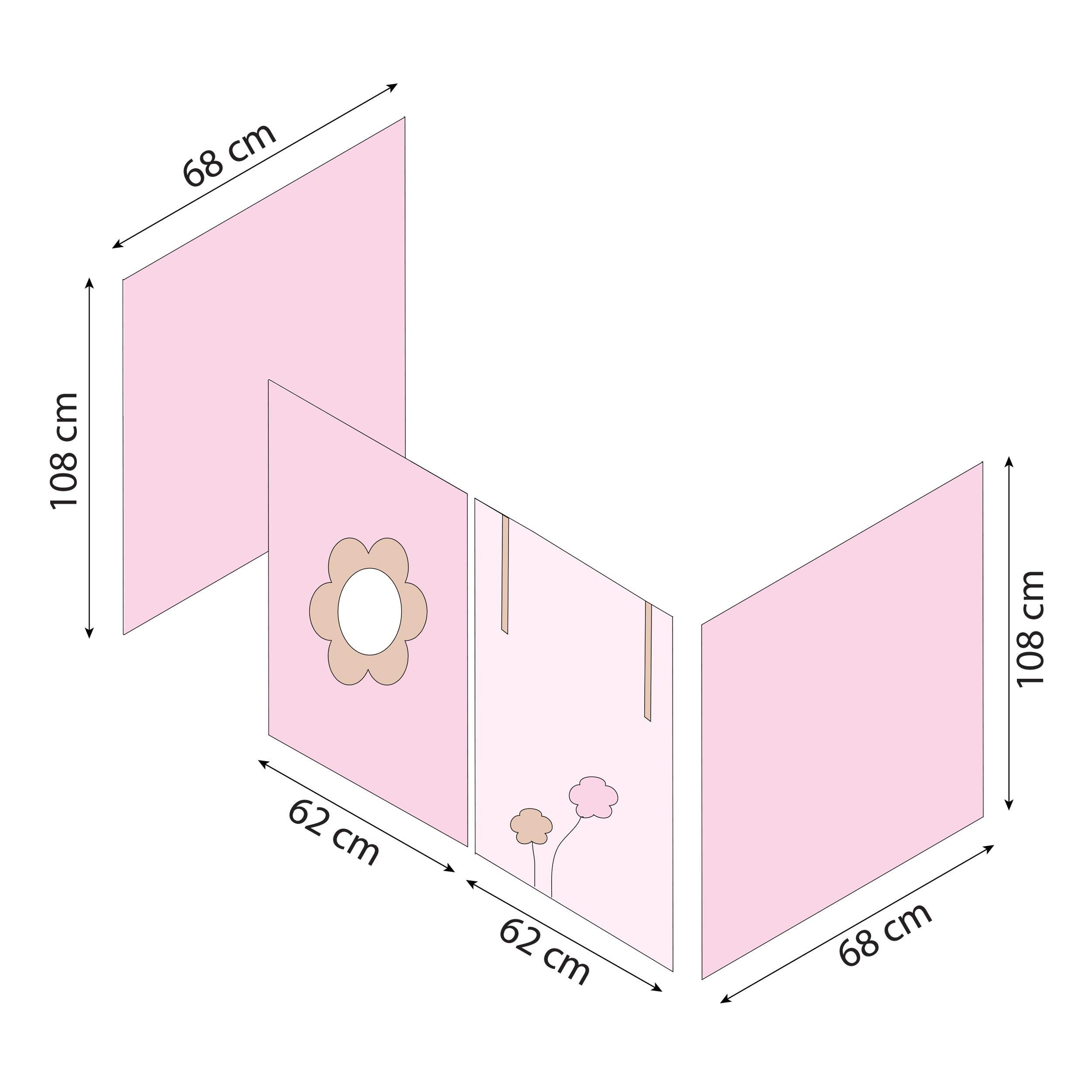 hoppekids-eco-luxury-mittelhohes-bett-90x200-mit-fairytale-flower-bettvorhang image 6
