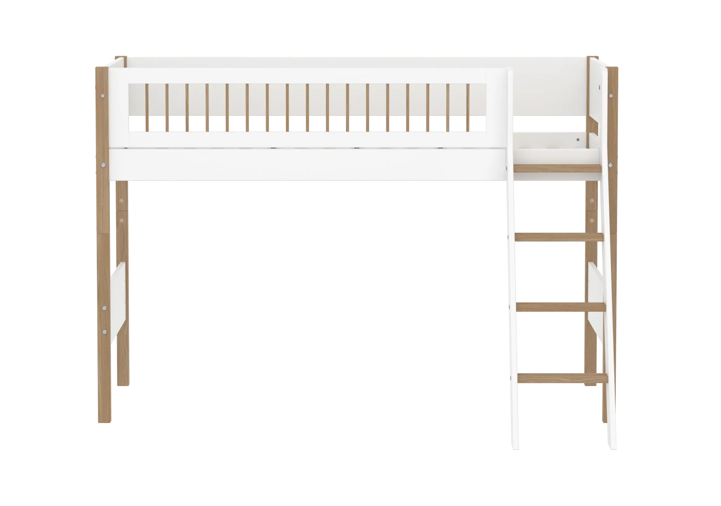 flexa-nor-hochbett-143-cm-mittelhoch-mit-schr-gleiter-und-absturzsicherung-90x20 image 2