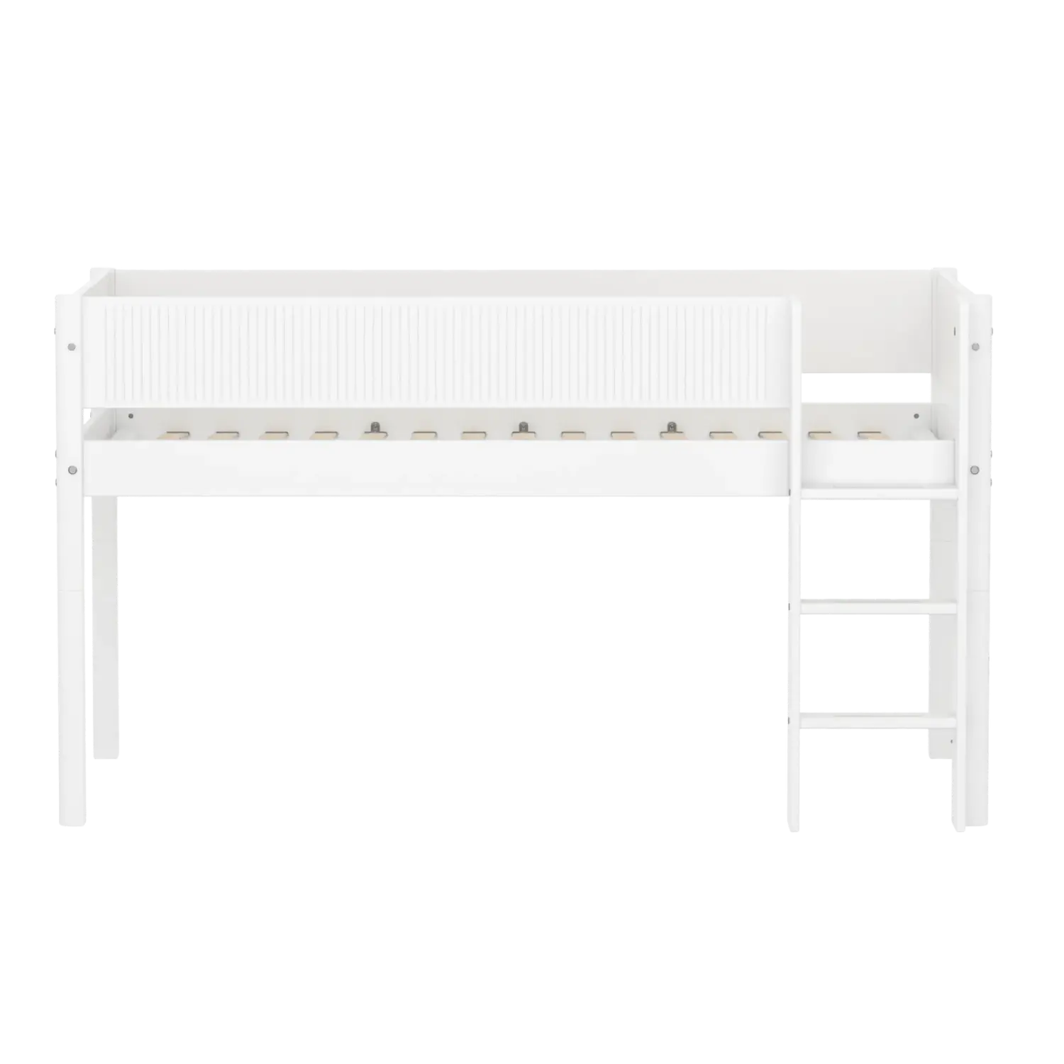 flexa-classic-halbhochbett-120-cm-mit-leiter-und-absturzsicherung-90x200-cm-wei image 2