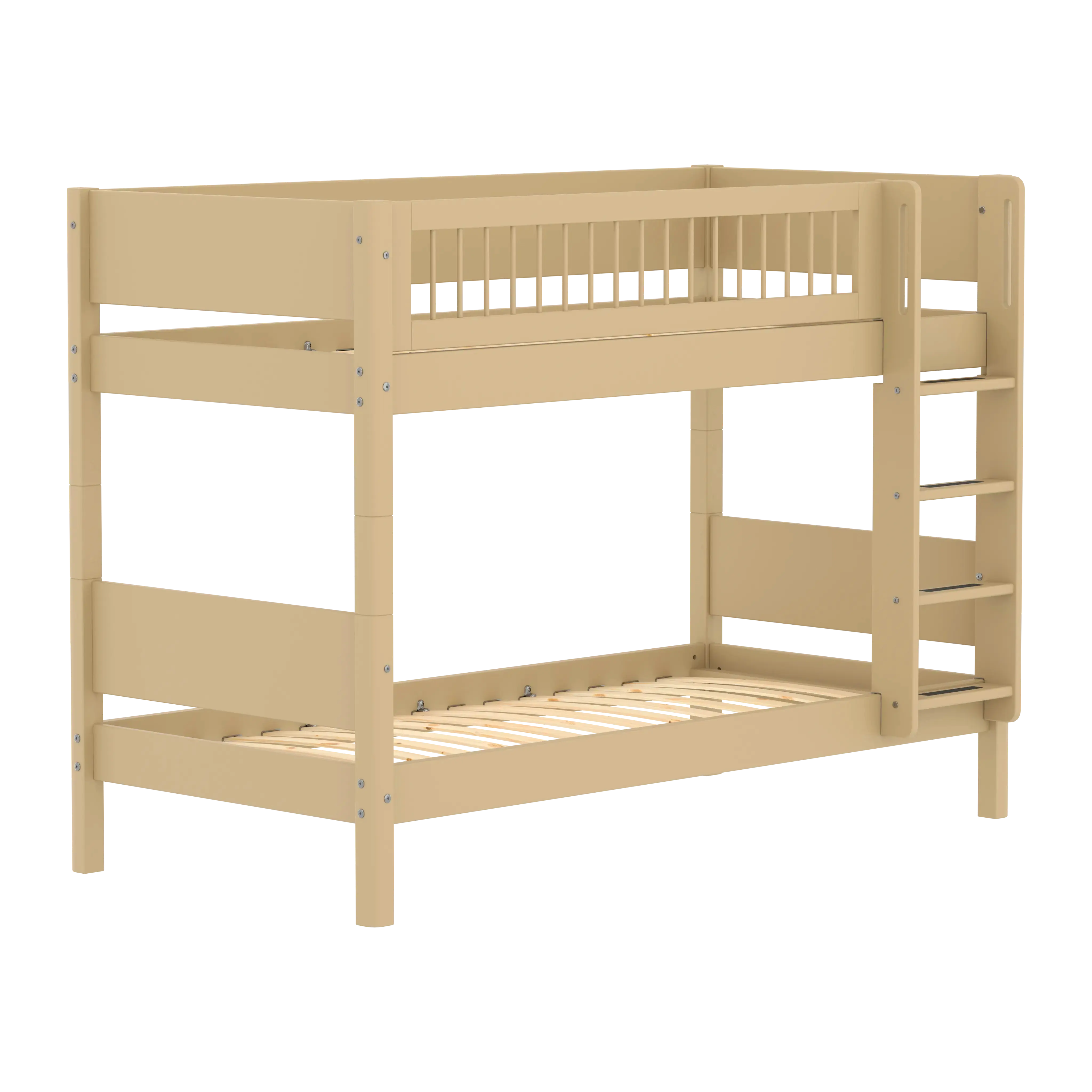 flexa-white-etagenbett-154-cm-mit-leiter-und-absturzsicherung-90x200-cm-sand image 7