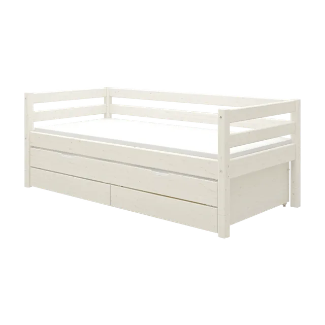 flexa-classic-tagesbett-90x200-cm-mit-ausziehbett-90x190-cm-und-schubladen-wei image 1