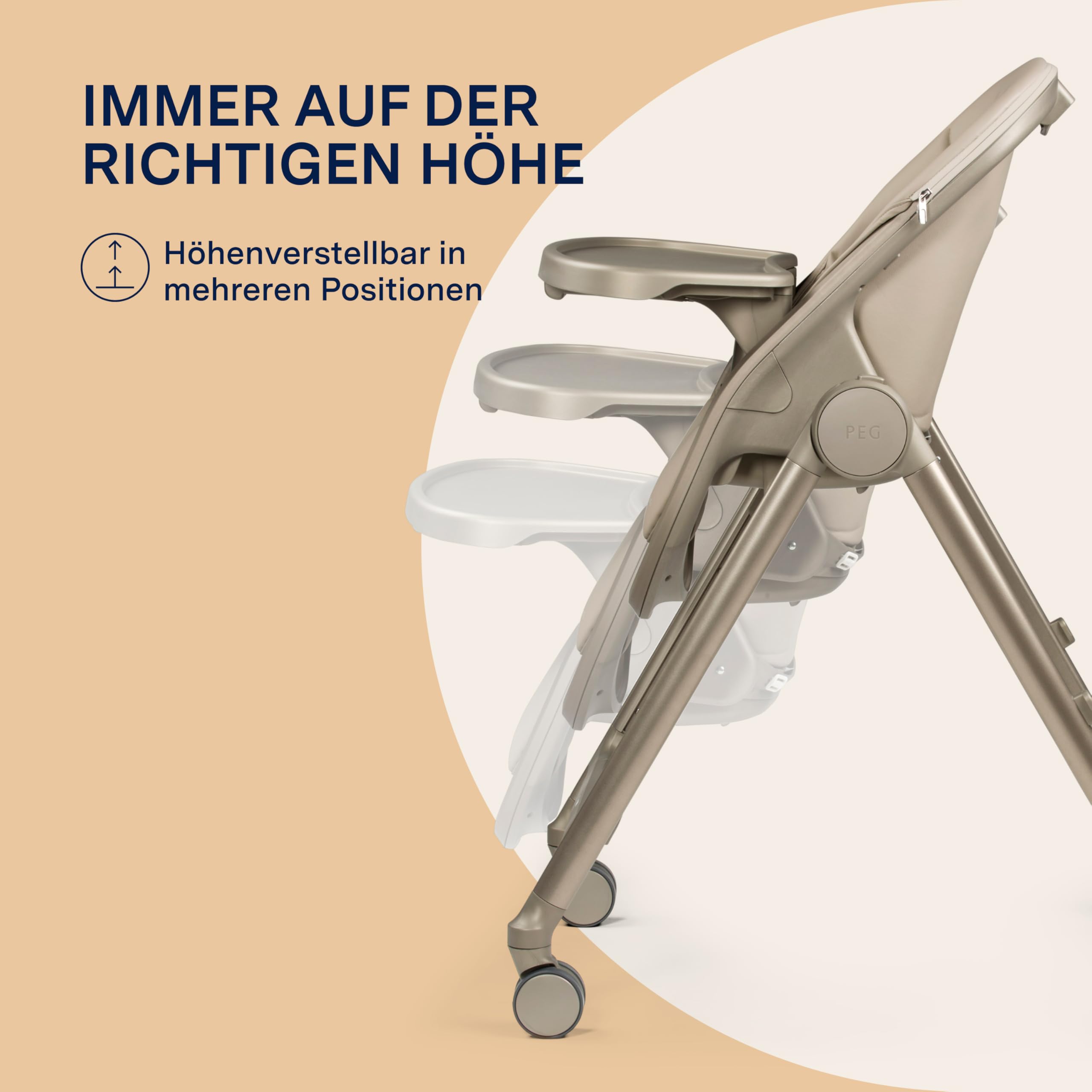peg-perego-living-hochstuhl-ab-geburt-0-3-jahre-space-sand image 4