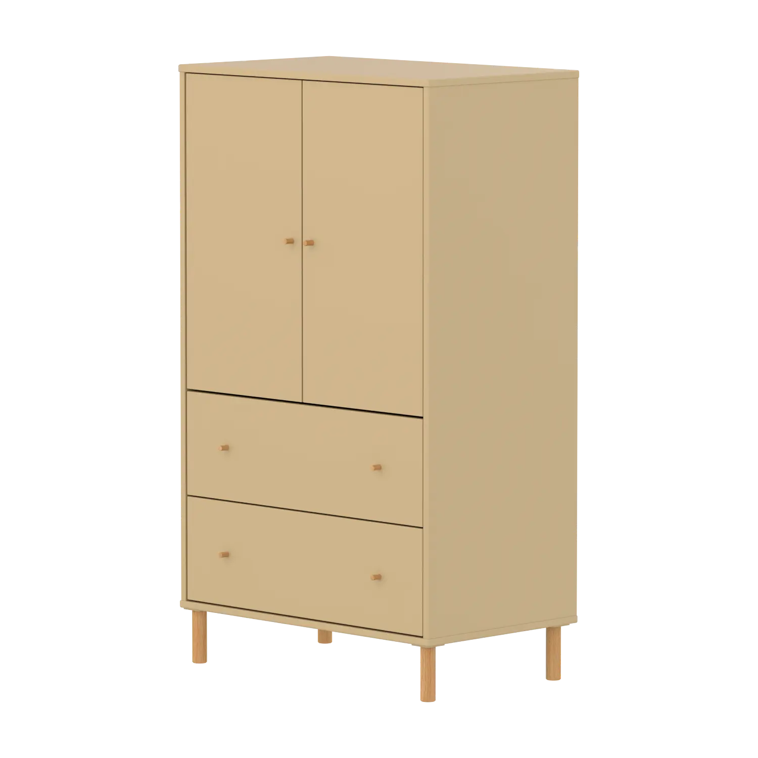 flexa-saga-schrank-2-t-ren-und-2-schubladen-eichenf-e-und-griffe-oat image 1