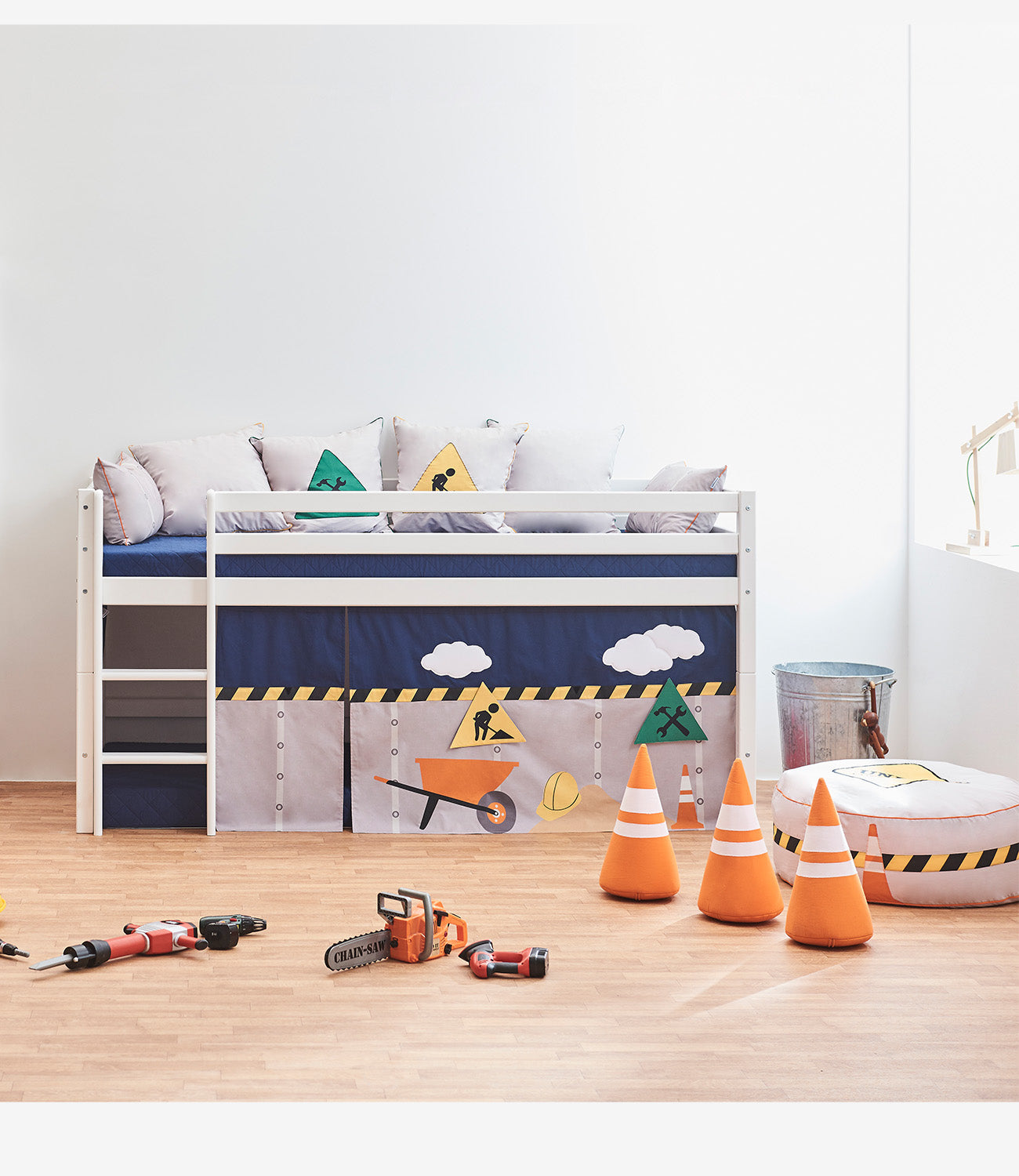 hoppekids-eco-dream-halbhochbett-mit-construction-bettvorhang image 8