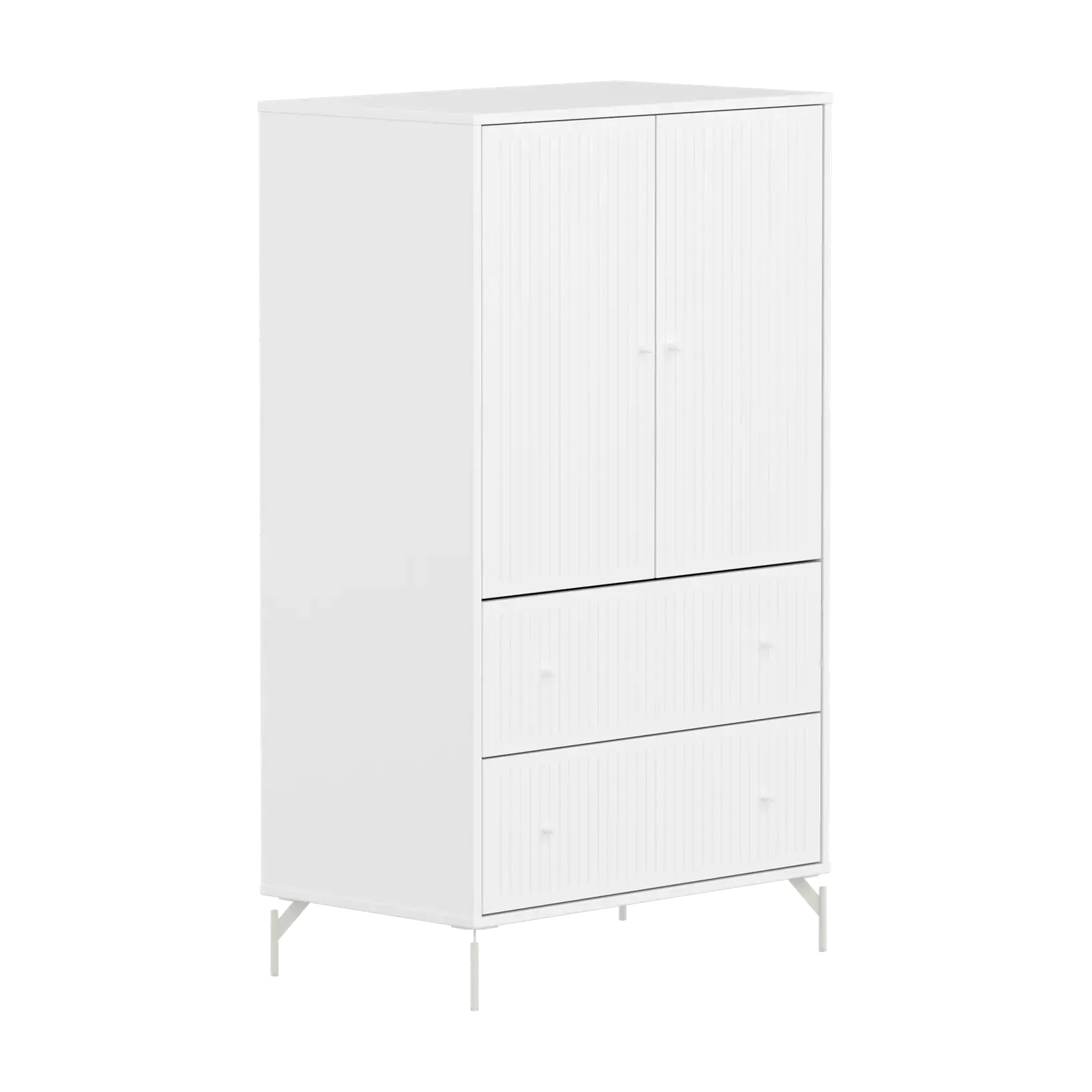 flexa-saga-schrank-2-t-ren-2-schubladen-mit-rillen-wei-2 image 3