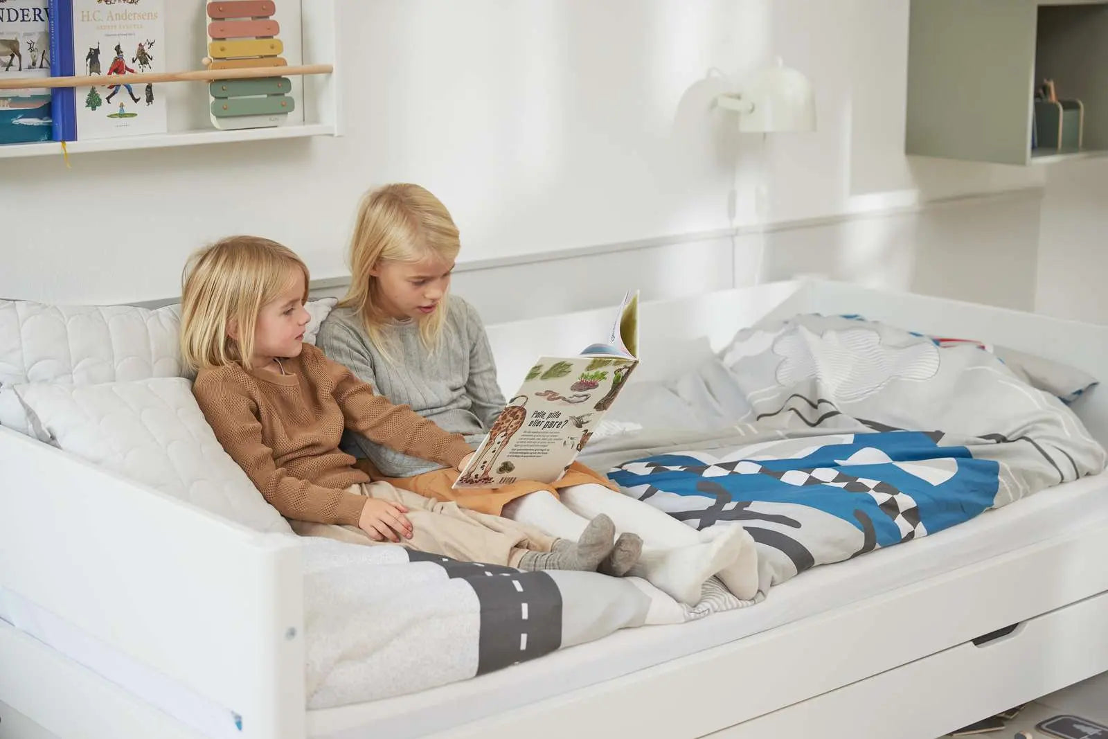 flexa-white-einzelbett-90x200-cm-mit-ausziehbett-90x190-cm-und-schubladen-wei image 5