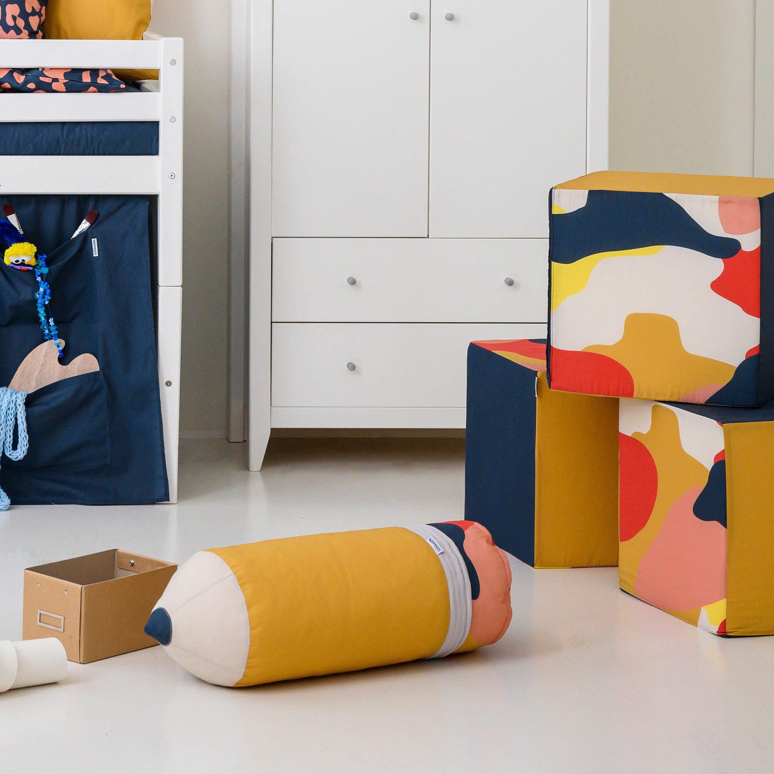 hoppekids-creator-sitzw-rfel-40x40x40-cm-orion-blue-autumn-yellow image 2