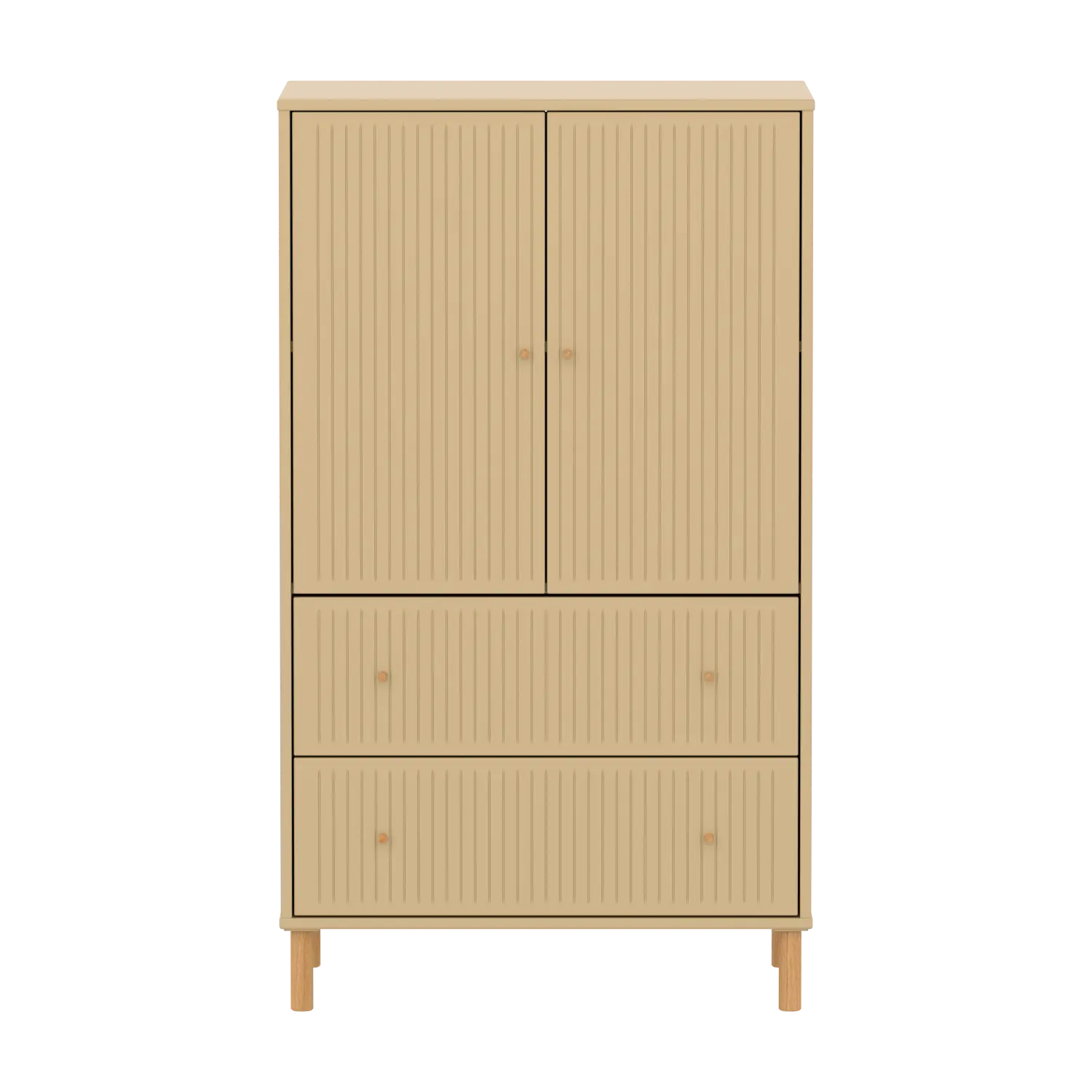 flexa-saga-schrank-2-t-ren-2-schubladen-rillen-eiche-oat image 2