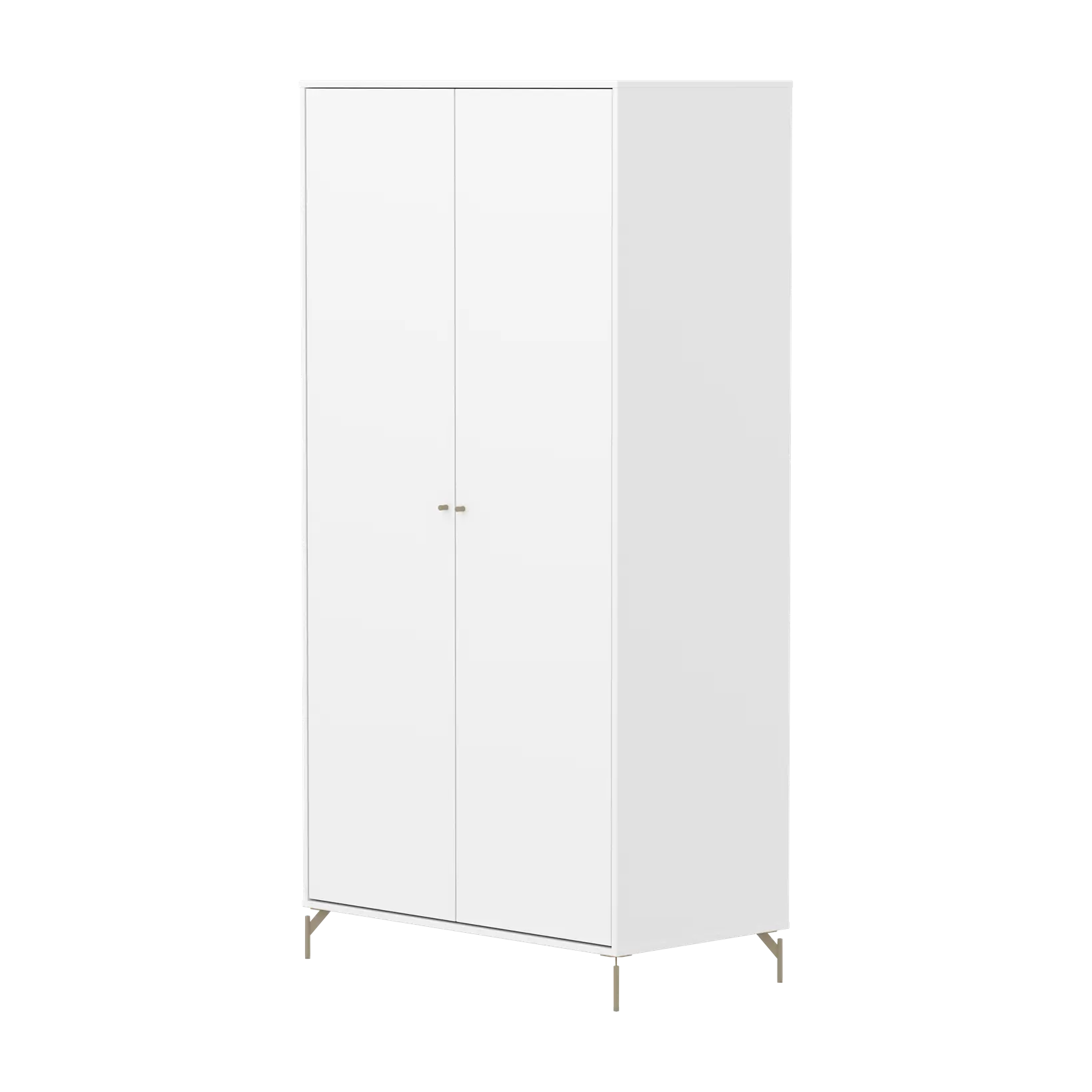 flexa-saga-kleiderschrank-2-t-ren-oat-metallf-e-griffe-wei image 1