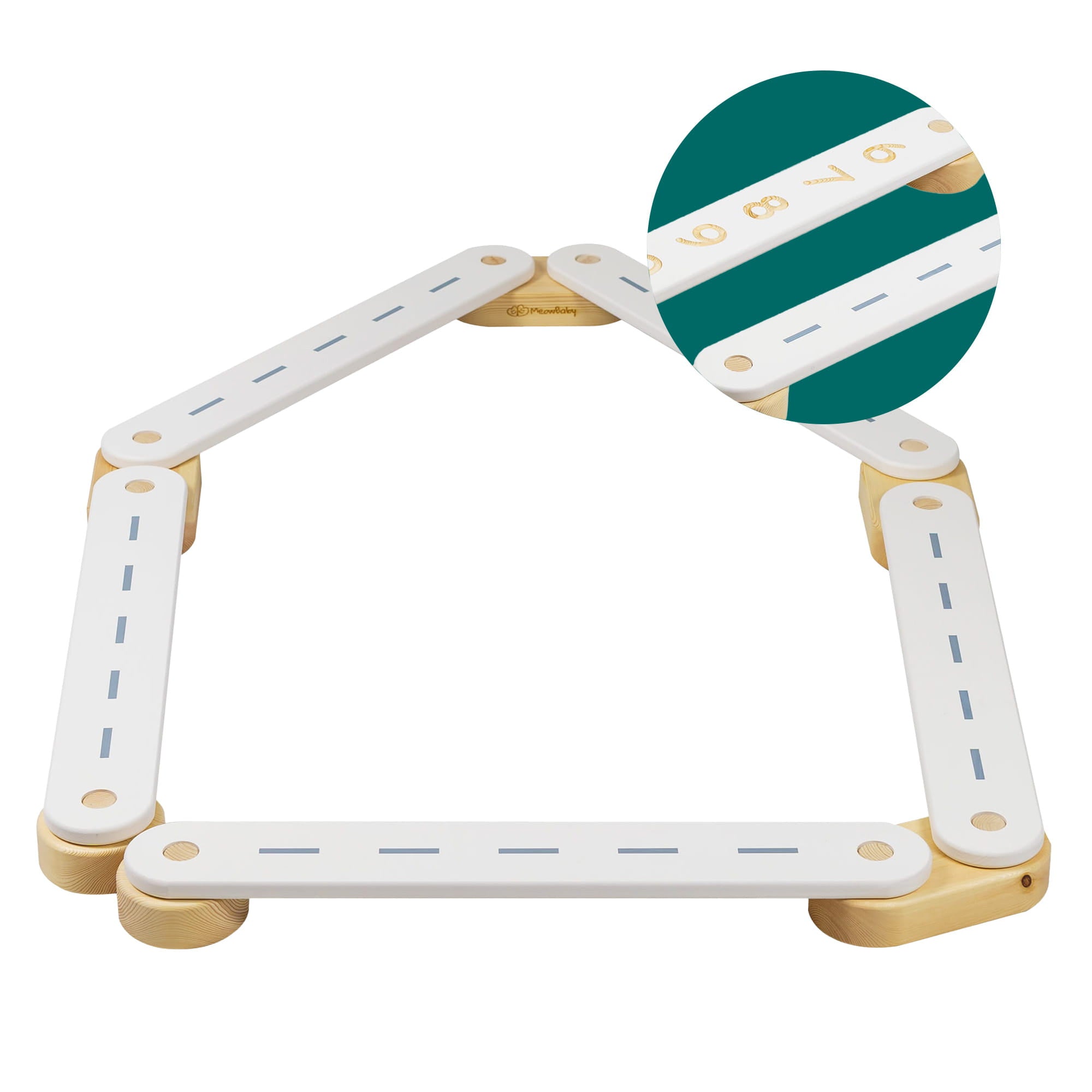 meowbaby-sensorischer-lehrpfad-5-elemente-montessori-kiefernholz image 1