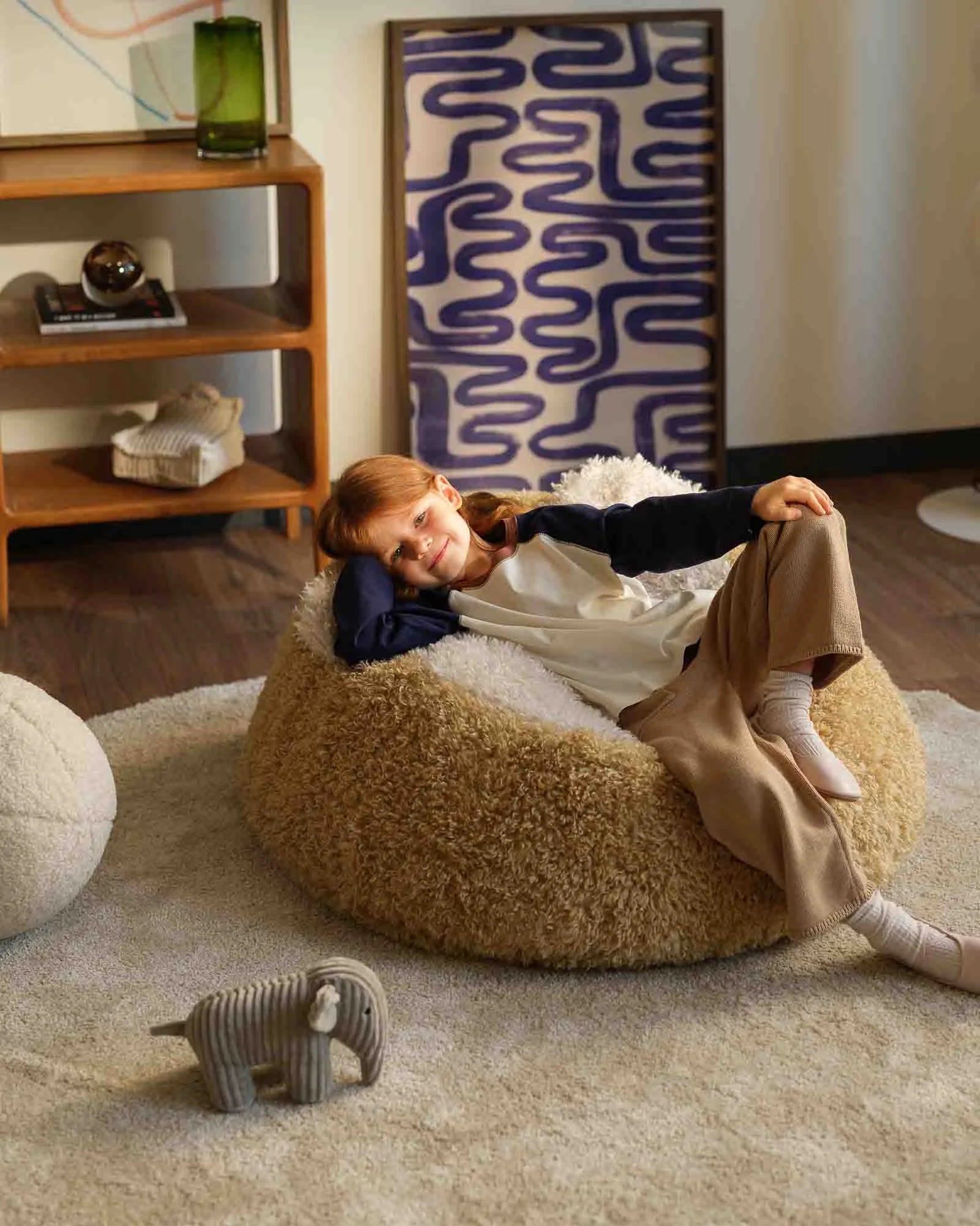 wigiwama-honey-yeti-sitzsack-flauschiger-kindersitzsack image 8
