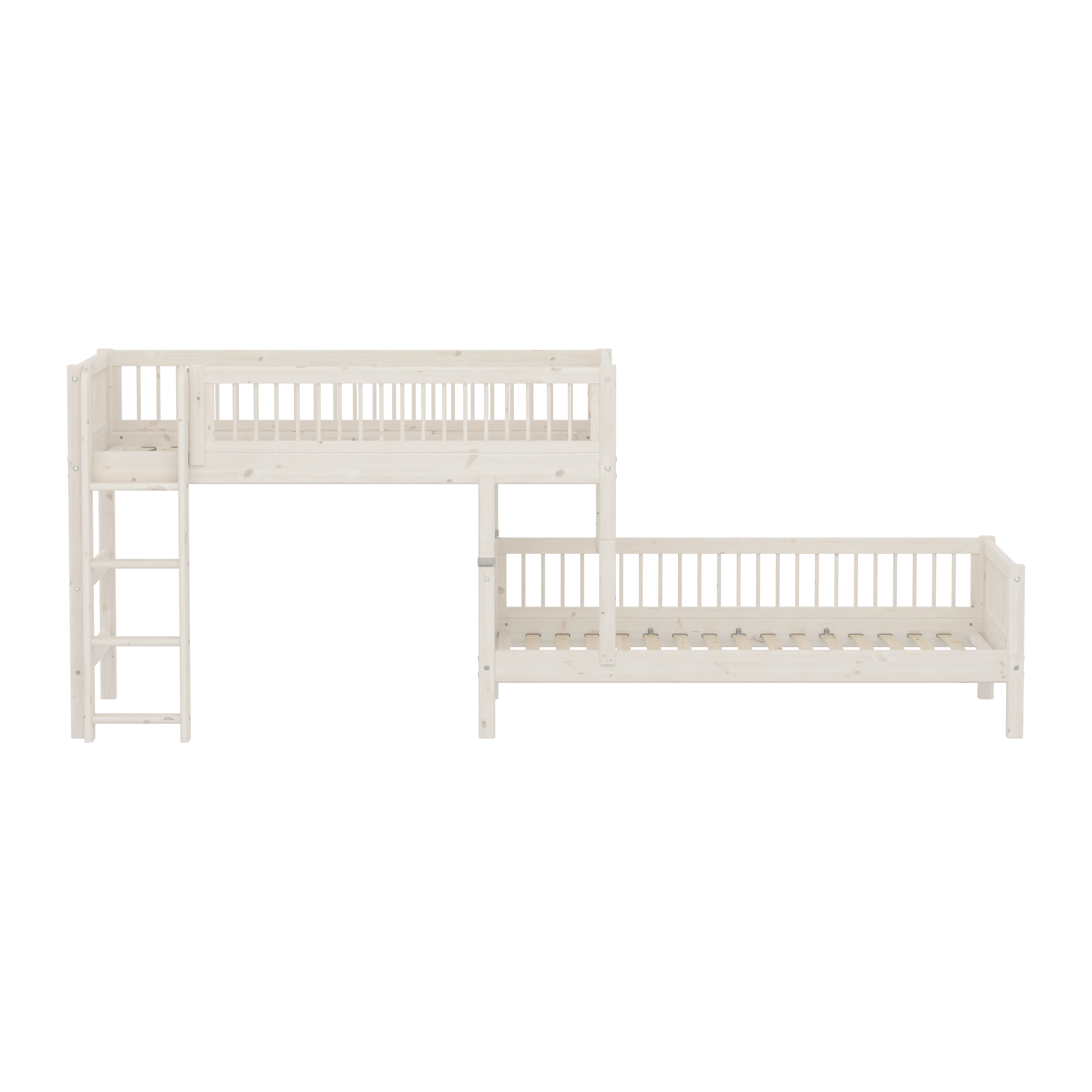 flexa-classic-etagenbett-143-cm-90x200-cm-mit-leiter-und-absturzsicherung-wei image 4