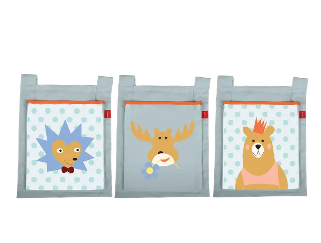 flexa-betttaschen-waldtiere-3er-set image 1
