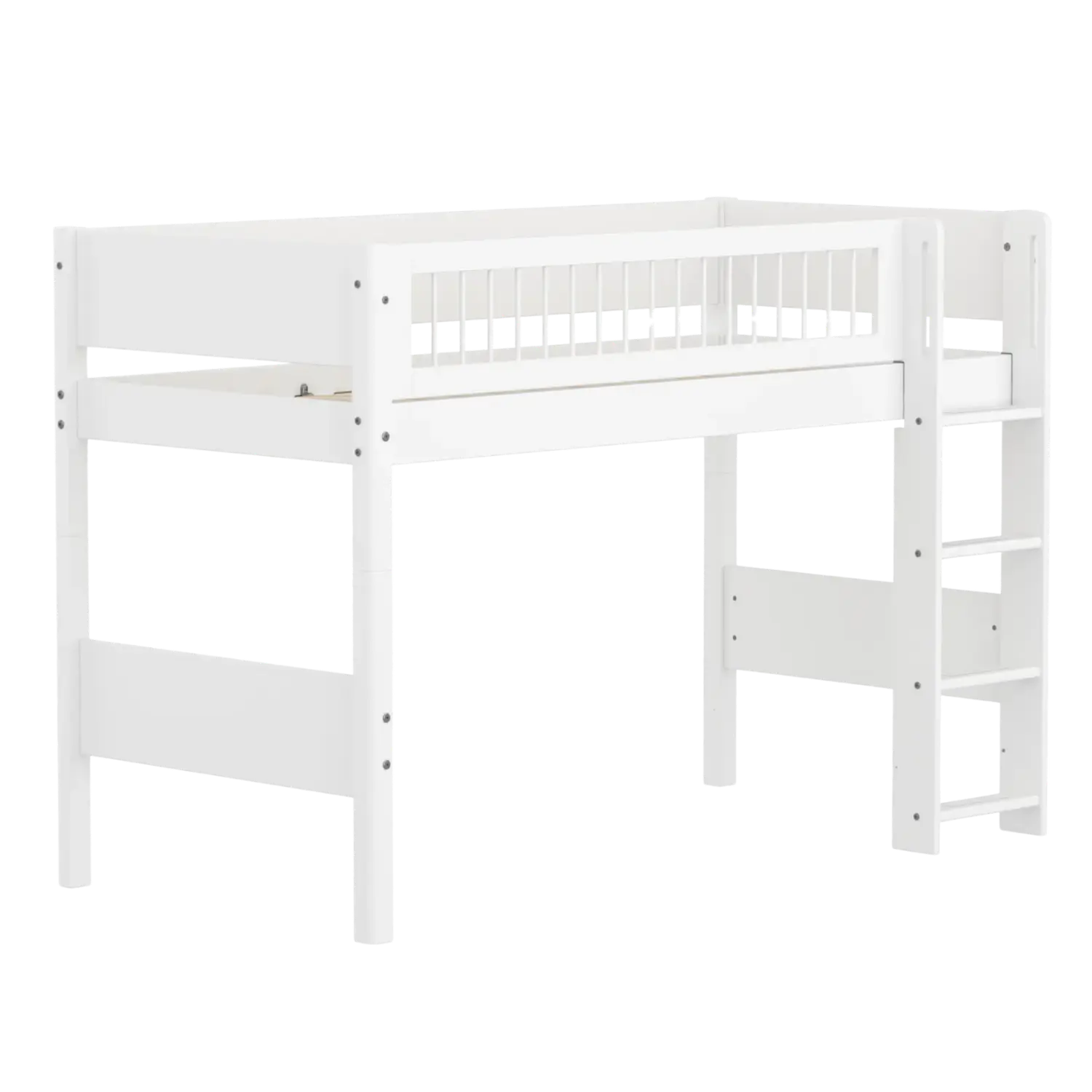flexa-white-hochbett-143-cm-mit-leiter-und-absturzsicherung-90x200-cm-wei-bestse image 3