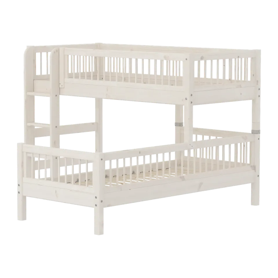 flexa-classic-etagenbett-143-cm-90x200-cm-mit-leiter-und-absturzsicherung-wei image 1