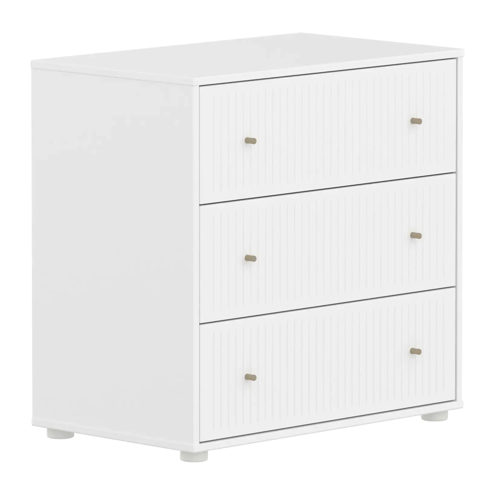 flexa-saga-kommode-3-schubladen-oat-griffe-rillen-wei image 3