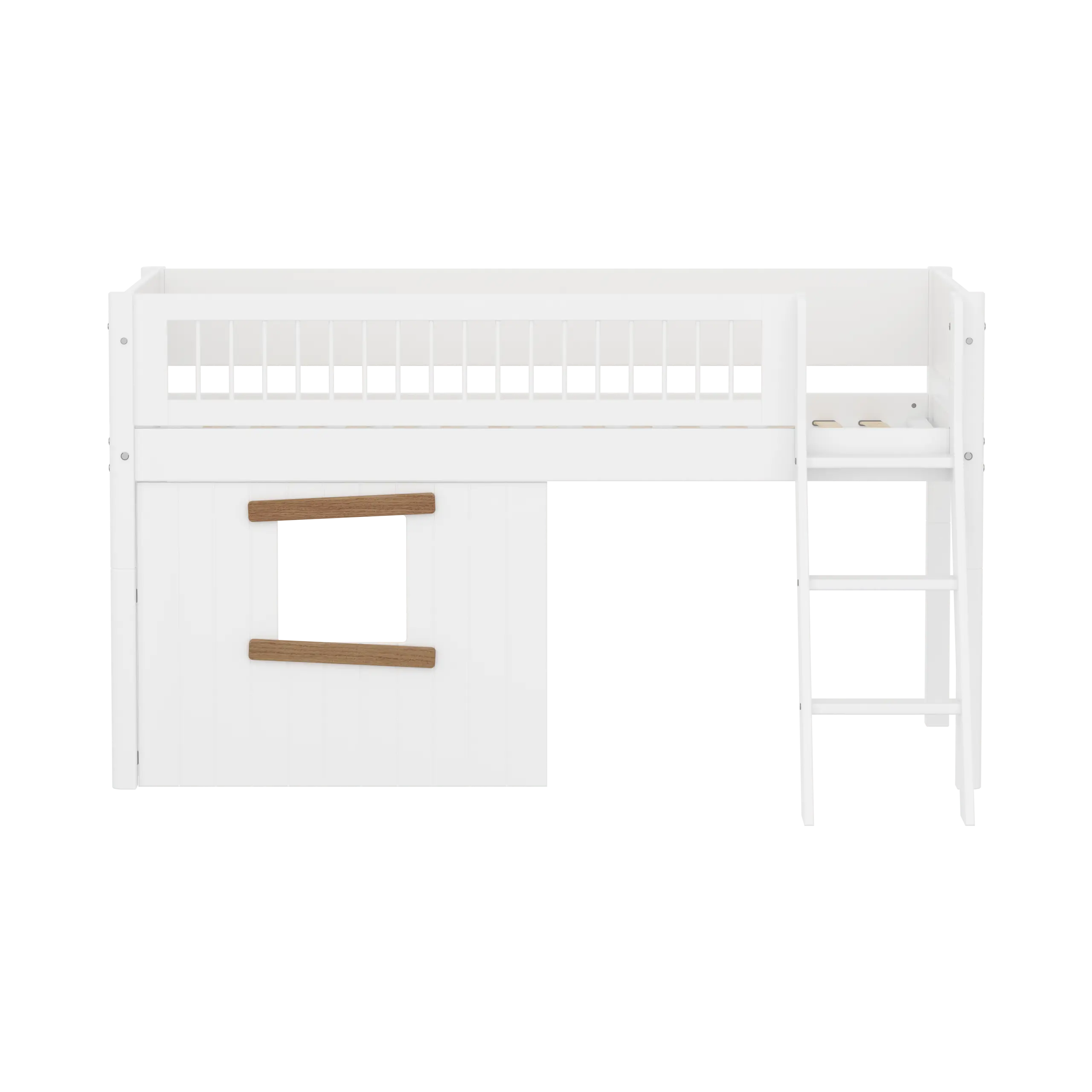 flexa-white-spielbett-120-cm-mit-baumhaus-leiter-und-absturzsicherung-90x200-cm- image 2